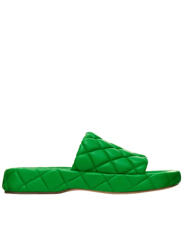 Padded Slide (709004VBRR0-3708-PEA-GREEN) made by Bottega Veneta