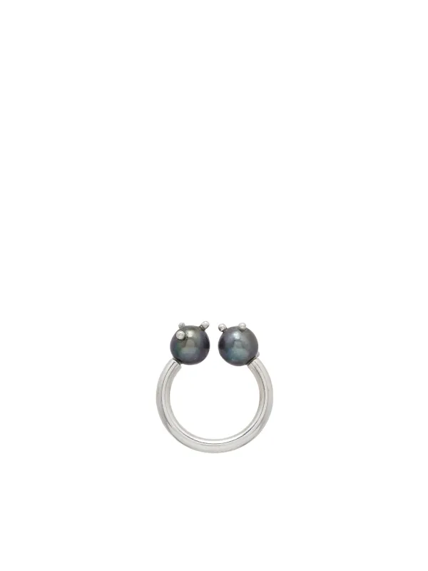 Grey Pierced Pearl Ring (PERLA-PIERCING-GREY-PEARL) sold by lorenzo