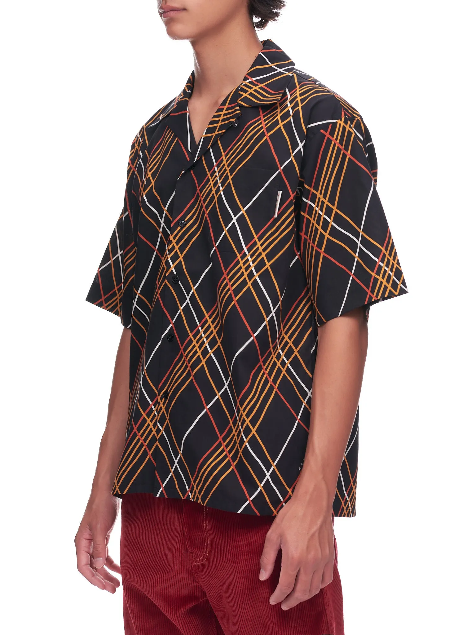 Stripe Bowling Shirt (CUMU0213A0-UTC206-WRN99-BLACK) sold by lorenzo product image thumbnail 2