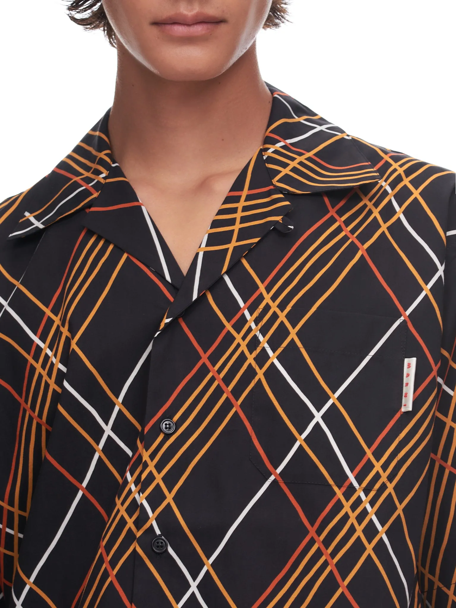 Stripe Bowling Shirt (CUMU0213A0-UTC206-WRN99-BLACK) sold by lorenzo product image thumbnail 4