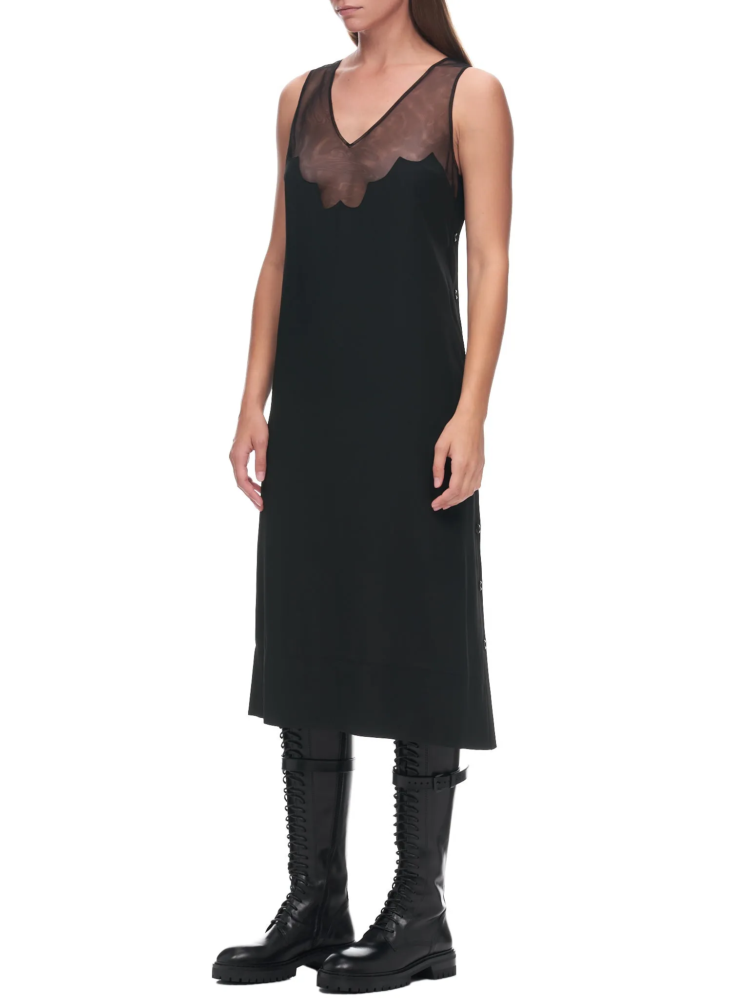 Scallop Tulle Dress (7141-0514-BLACK) sold by lorenzo product image thumbnail 2