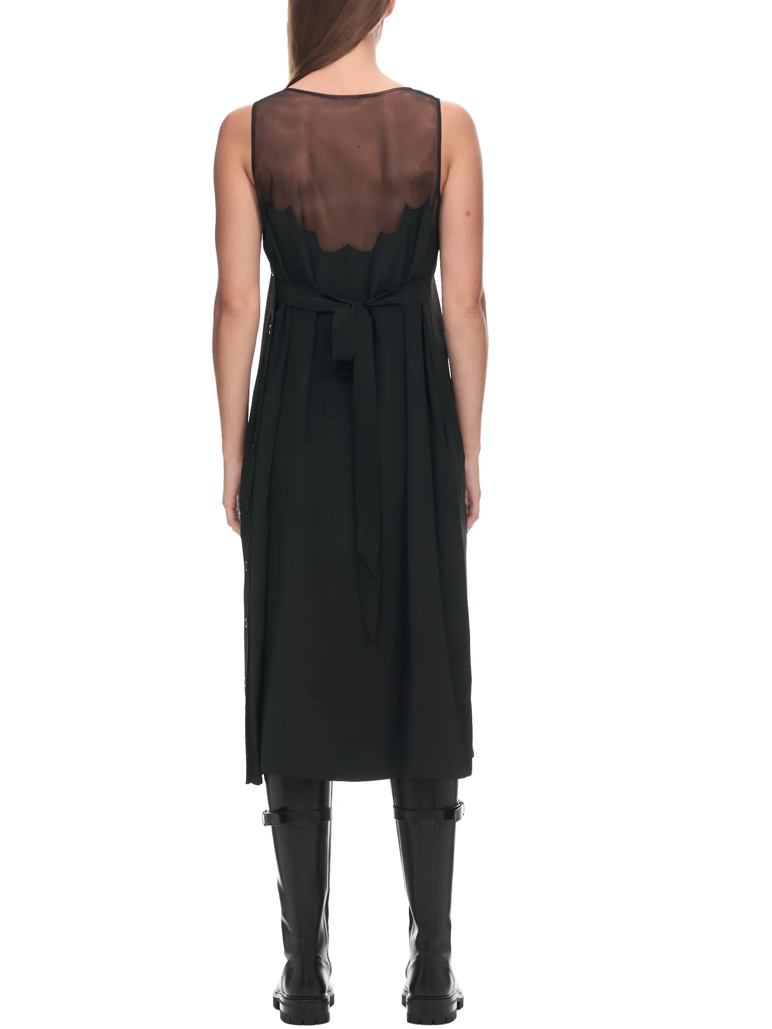 Scallop Tulle Dress (7141-0514-BLACK) sold by lorenzo product image thumbnail 3