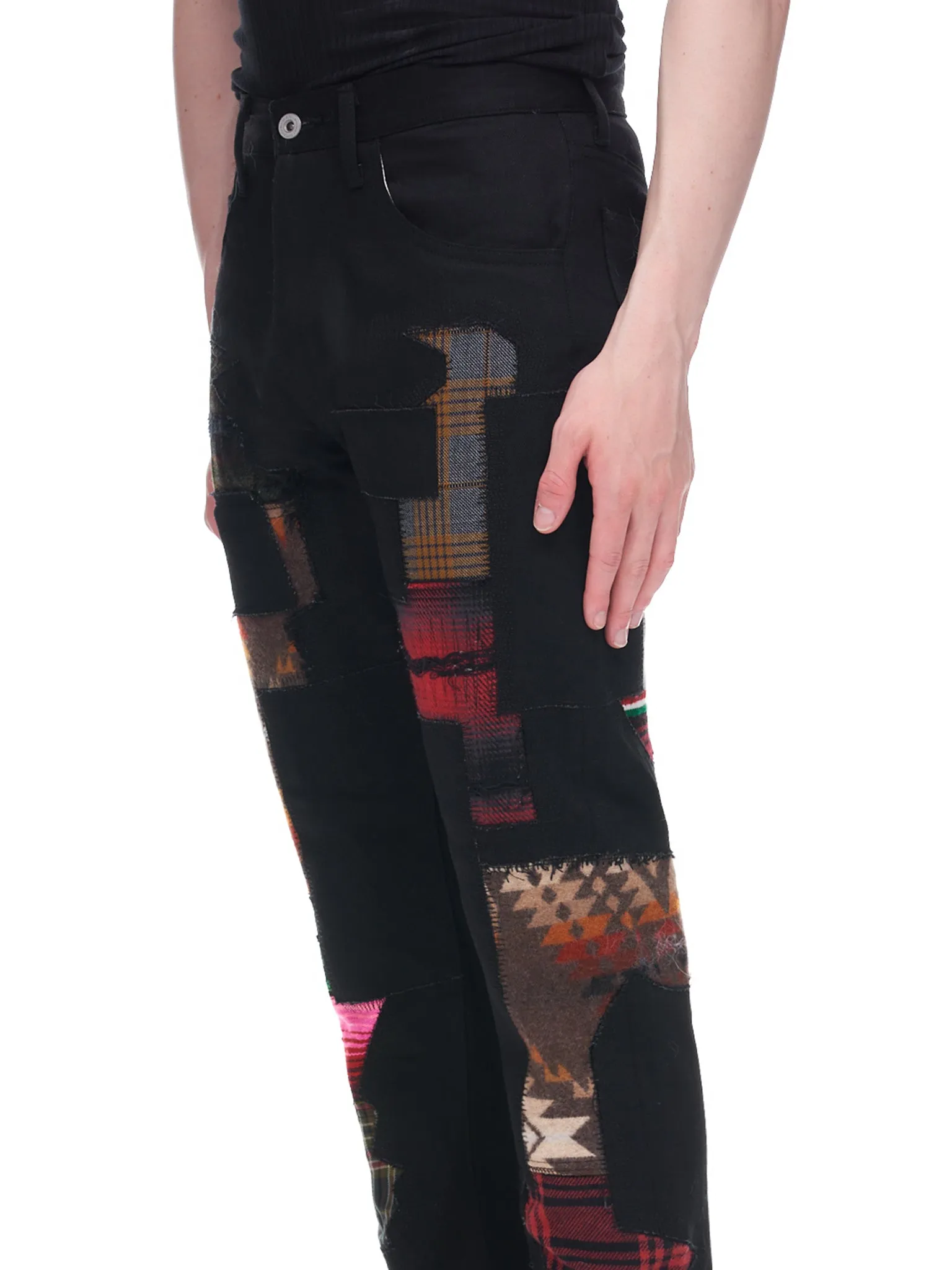 Patchwork Jeans (WJ-P012-051-BLACK-MIX) sold by lorenzo product image thumbnail 4