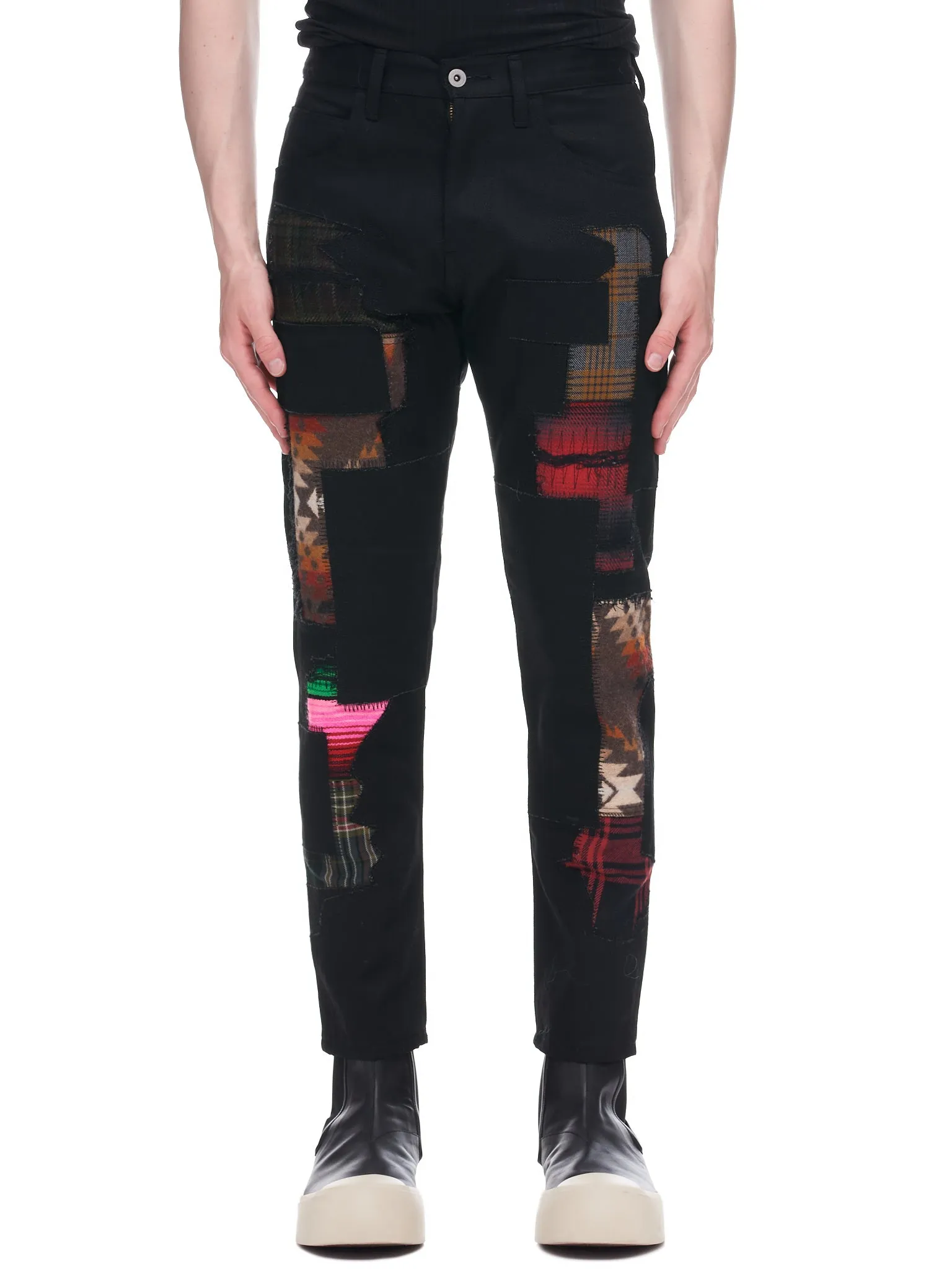 Patchwork Jeans (WJ-P012-051-BLACK-MIX) sold by lorenzo