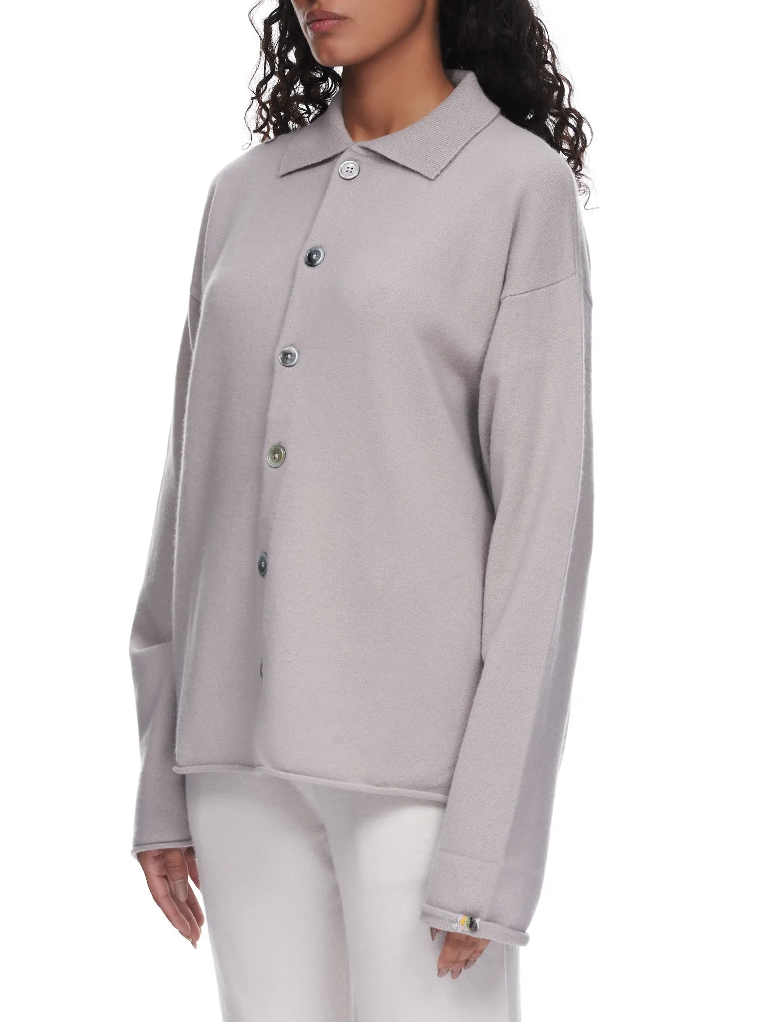 n°237 Jim Cardigan Sweater (237-136-01-FE-02-PEBBLE) sold by lorenzo product image thumbnail 2