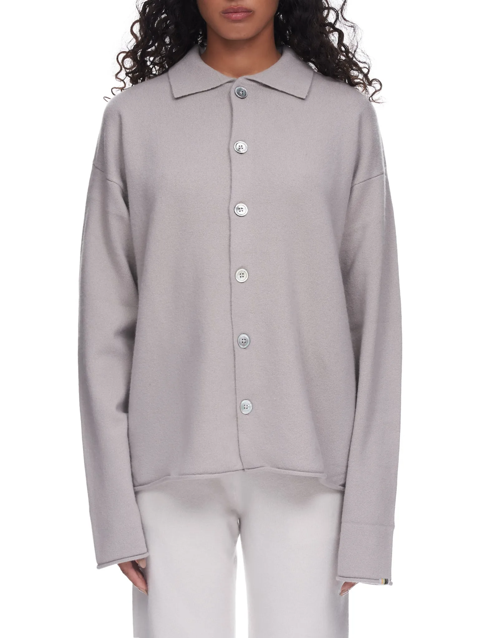 n°237 Jim Cardigan Sweater (237-136-01-FE-02-PEBBLE) sold by lorenzo