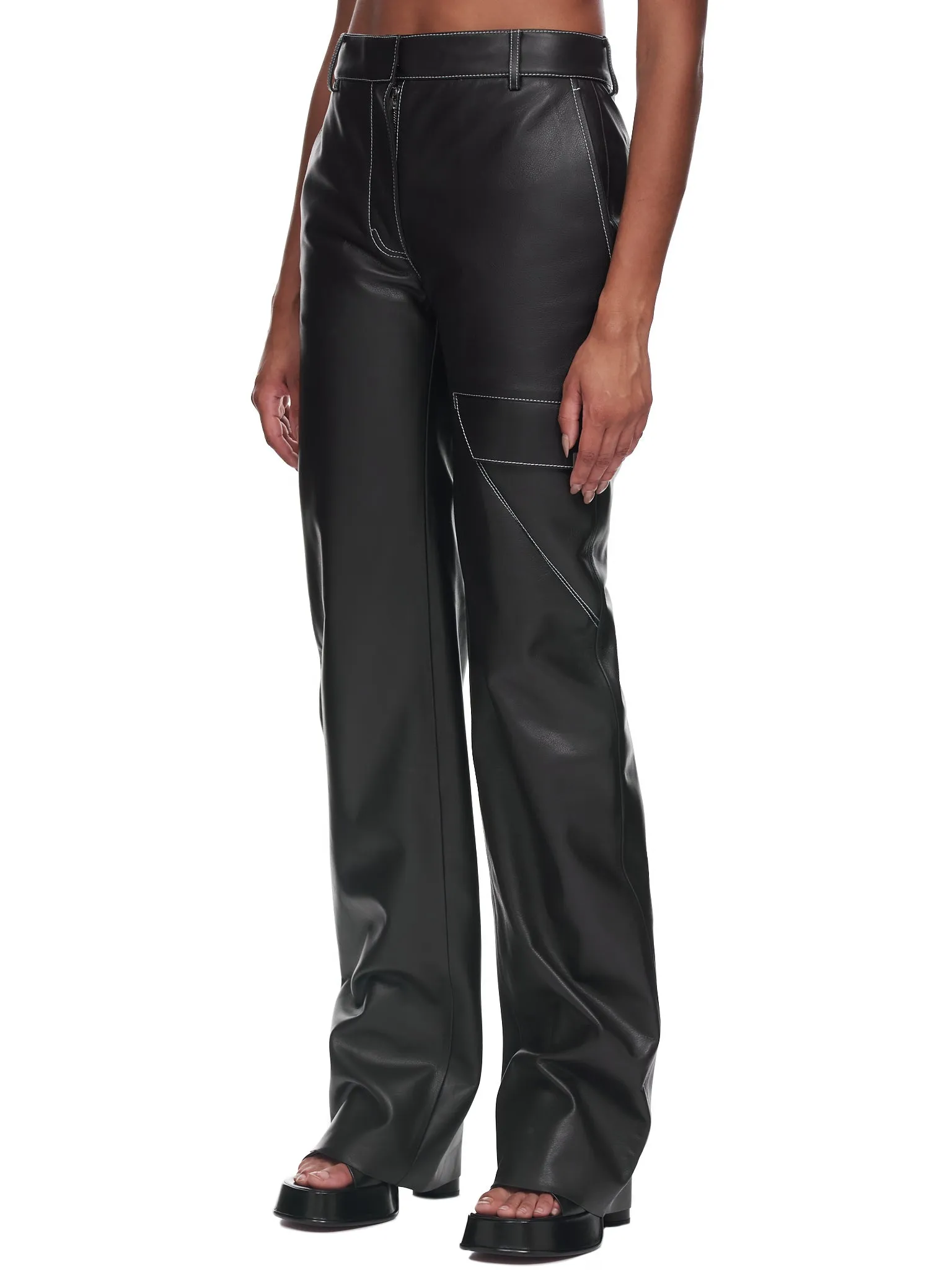 Leather Pants (AAWPA0302LE01-BLACK) sold by lorenzo product image thumbnail 2