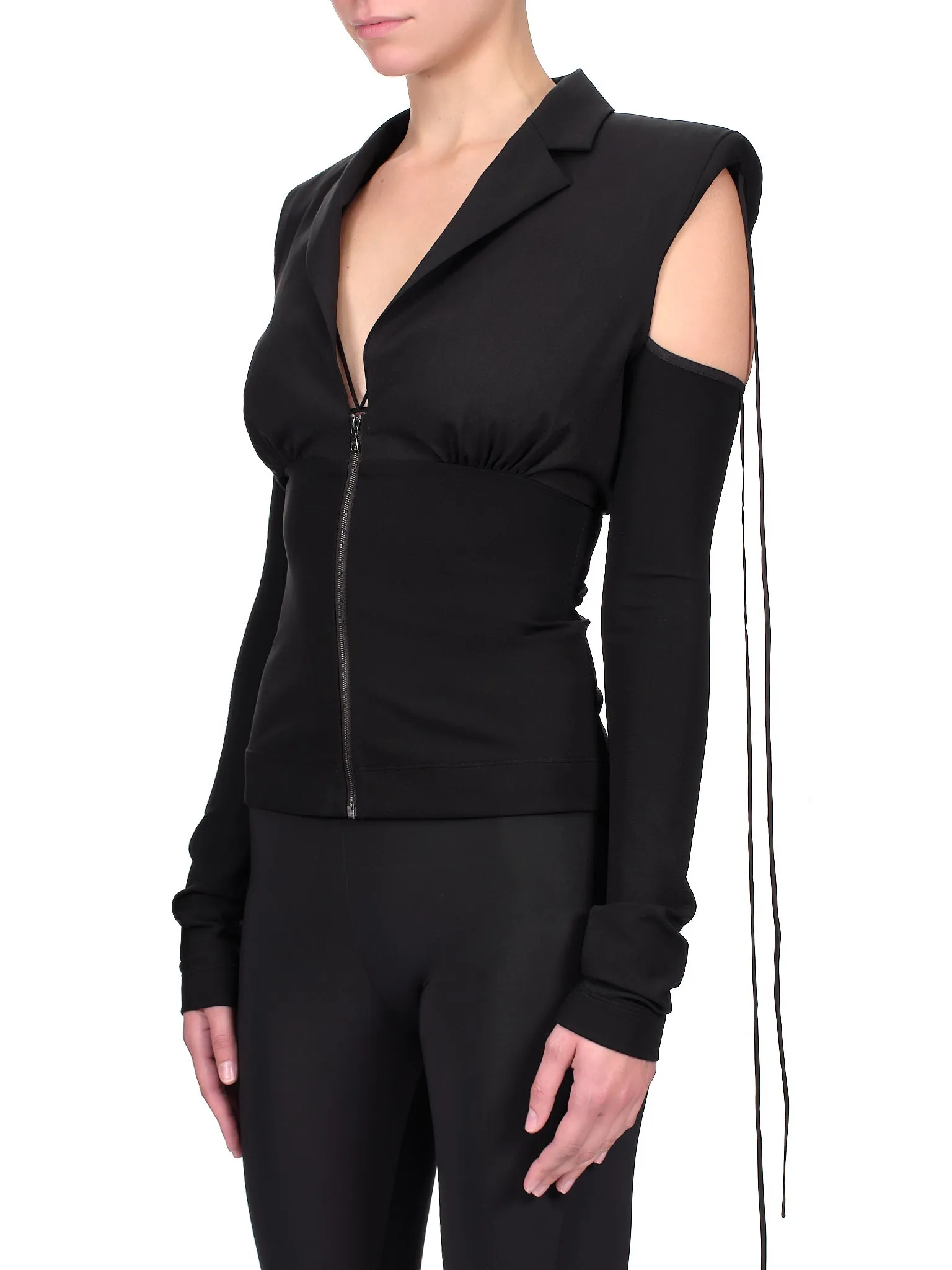 Fitted Blazer (JKT004-BLACK) sold by lorenzo product image thumbnail 2