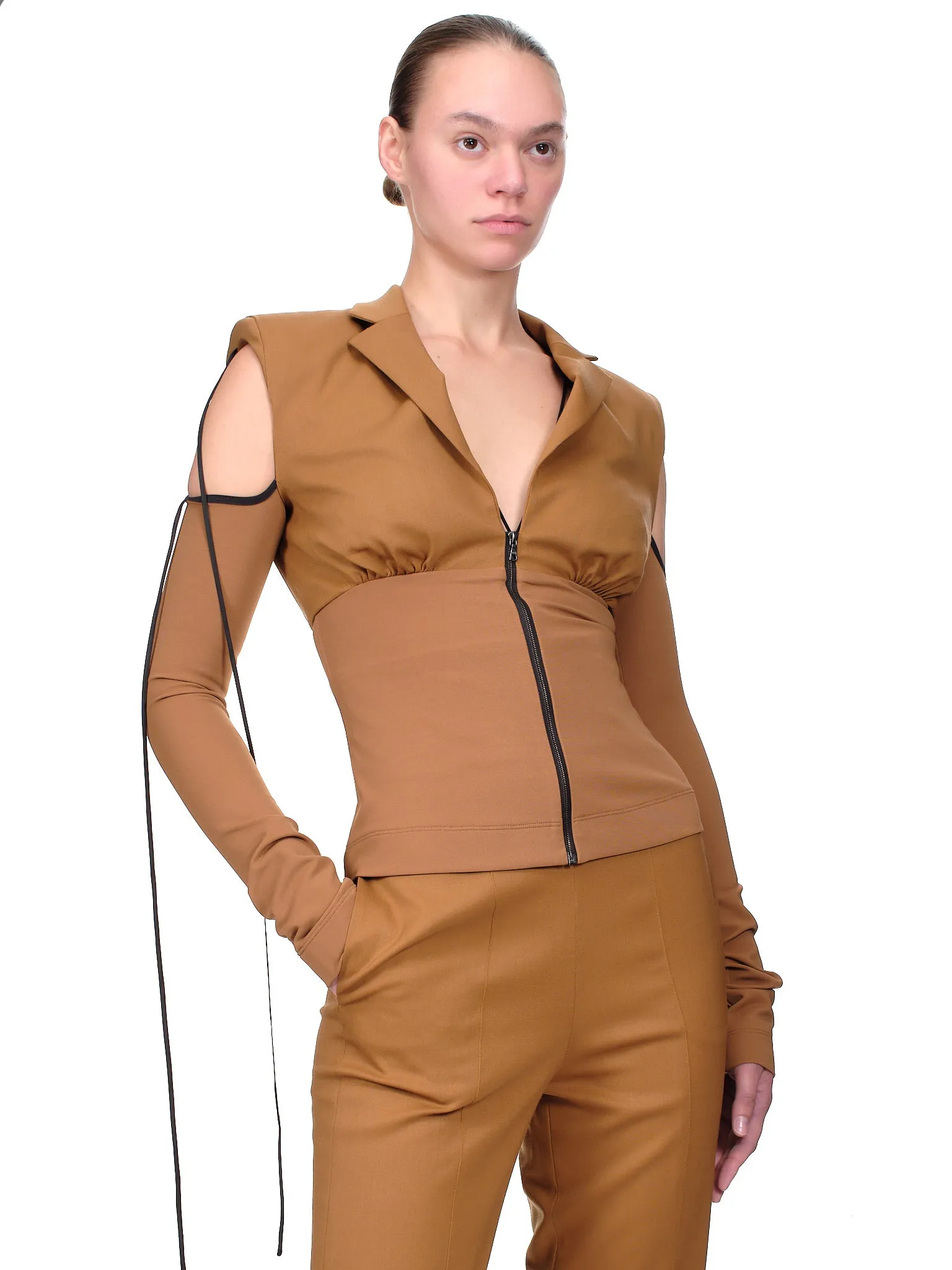 Fitted Blazer (JKT004-CARAMEL) sold by lorenzo product image thumbnail 4