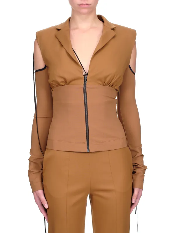 Fitted Blazer (JKT004-CARAMEL) sold by lorenzo