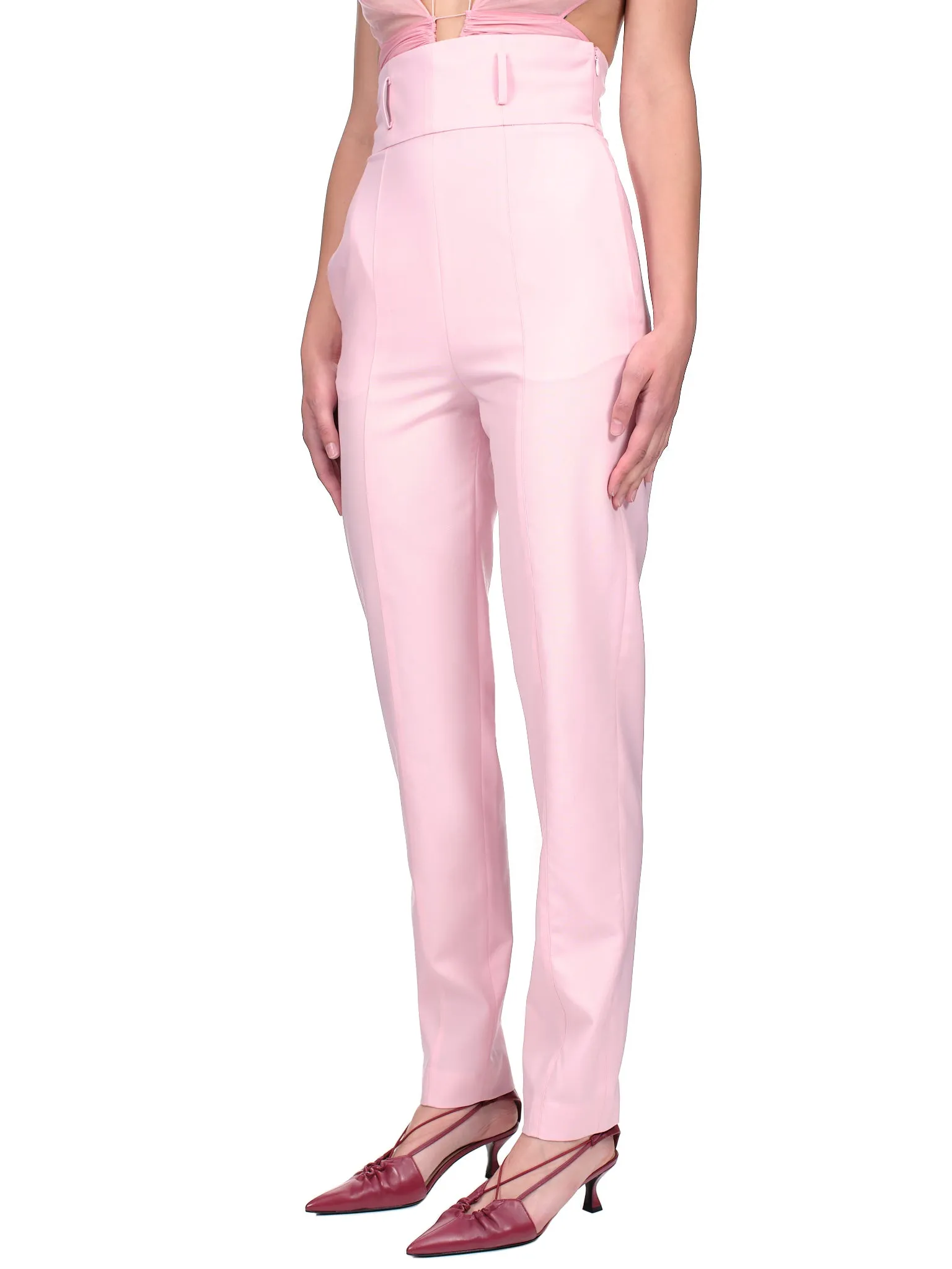 Tapered Leg Trousers (TRS006C-PINK) sold by lorenzo product image thumbnail 2