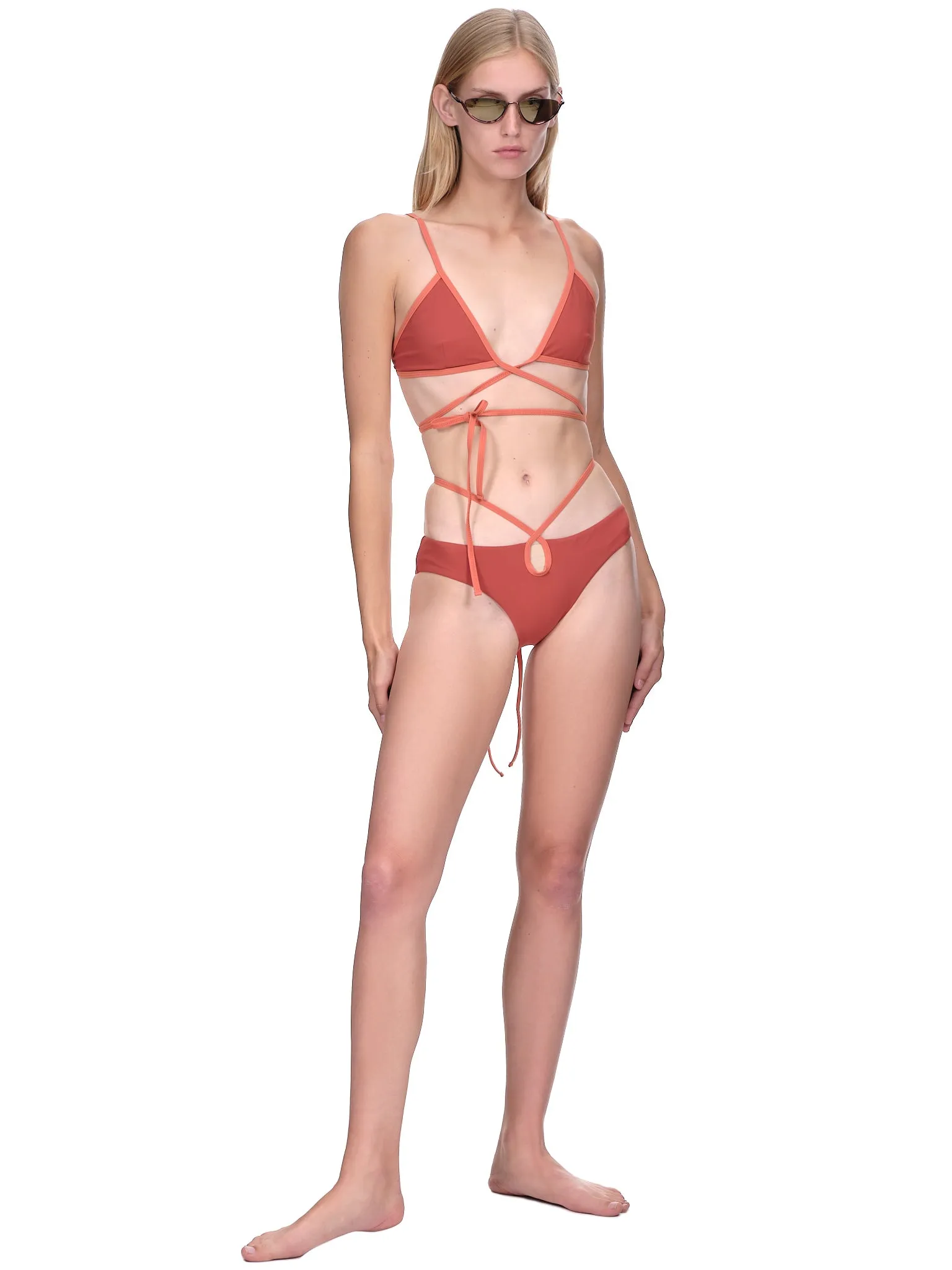 Keyhole Bikini Bottoms (PF22SWIM09-TERRACOTTA-MULTI) sold by lorenzo product image thumbnail 5