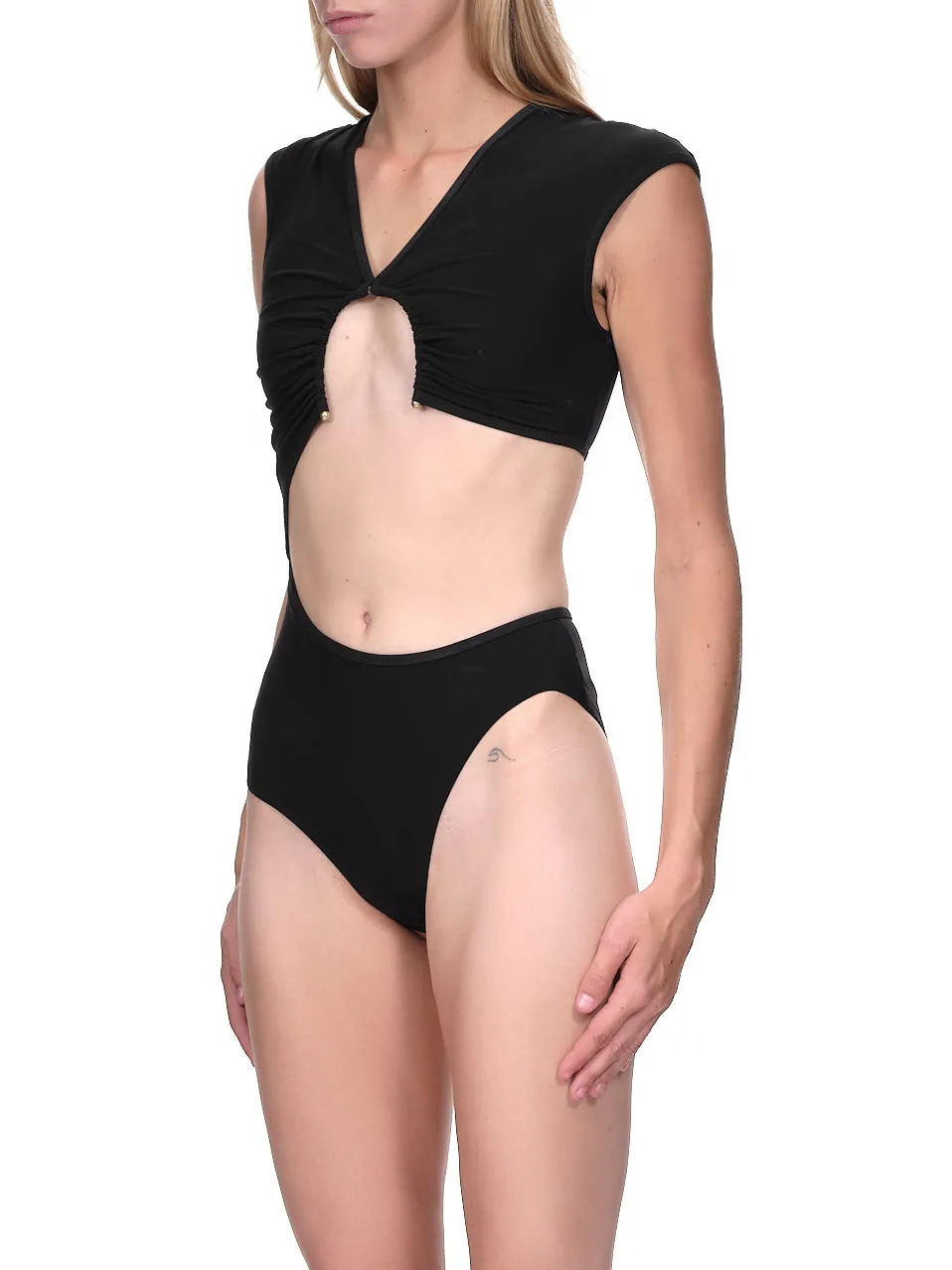 Asymmetric Swimsuit (PF22SWIM24-BLACK) sold by lorenzo product image thumbnail 4