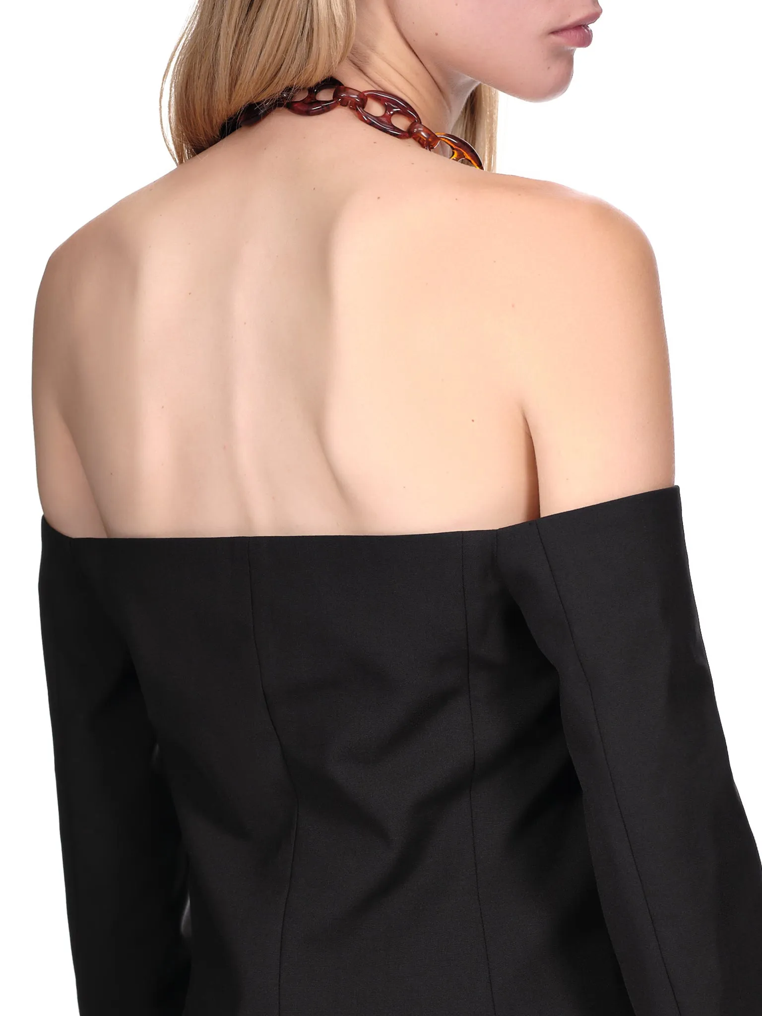 Chain Detail Blazer (COP-V27106-BLACK) sold by lorenzo product image thumbnail 5