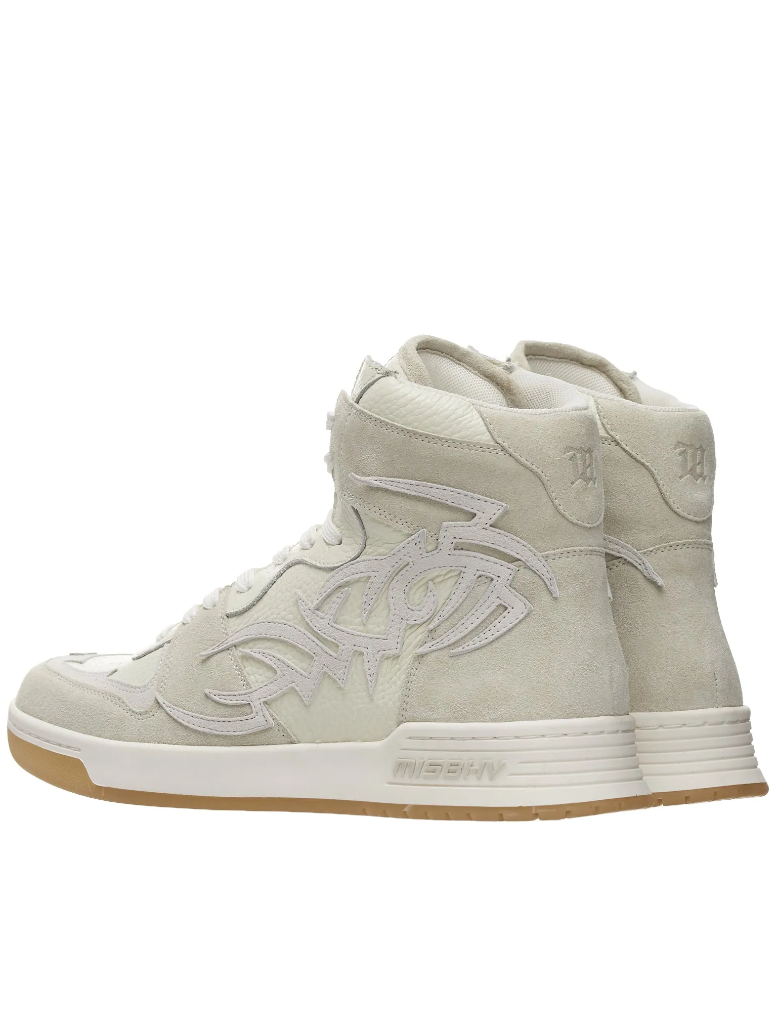 Suede High Top Sneakers (022BW410-OFF-WHITE) sold by lorenzo product image thumbnail 5