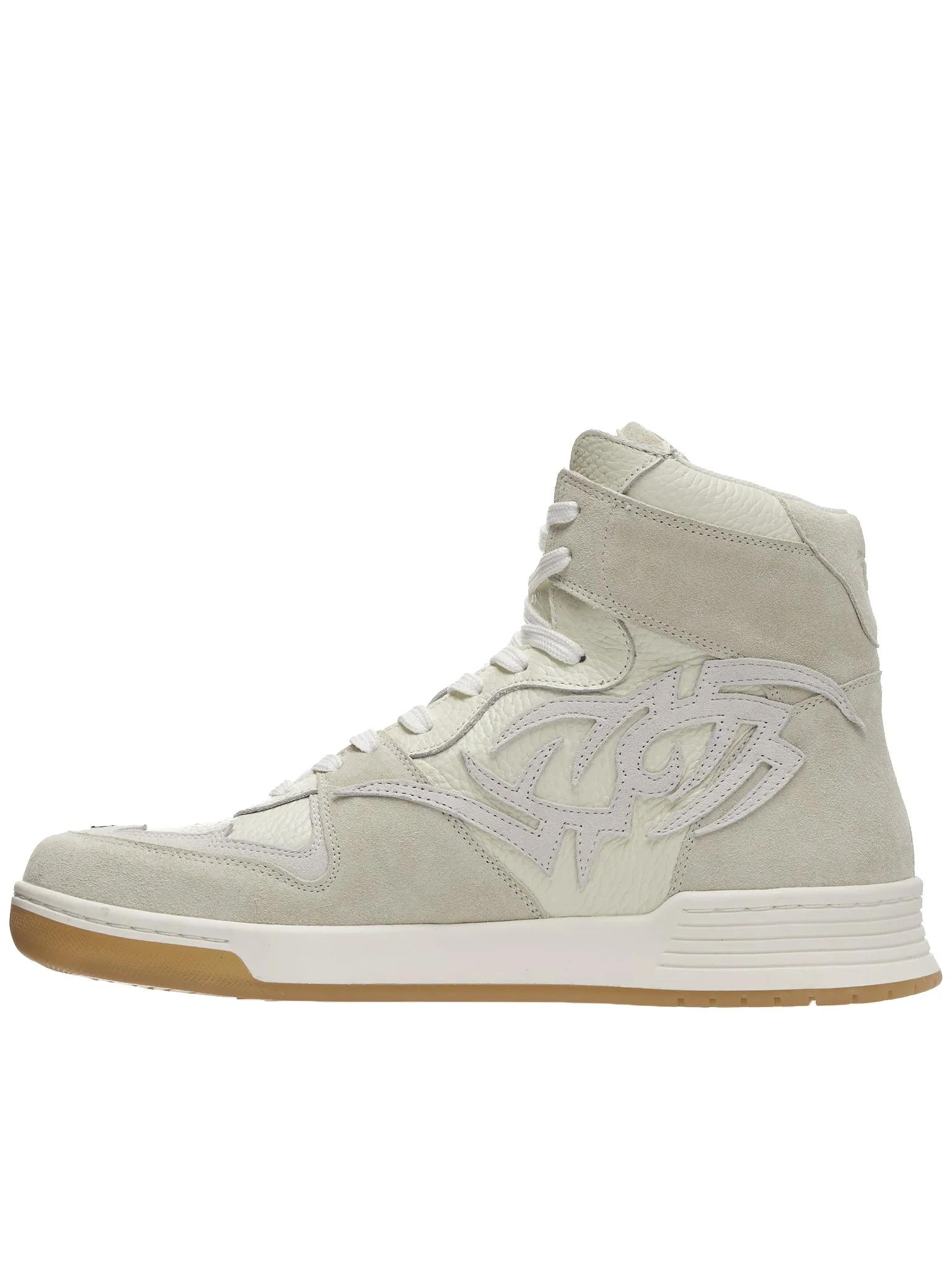Suede High Top Sneakers (022BW410-OFF-WHITE) sold by lorenzo product image thumbnail 3
