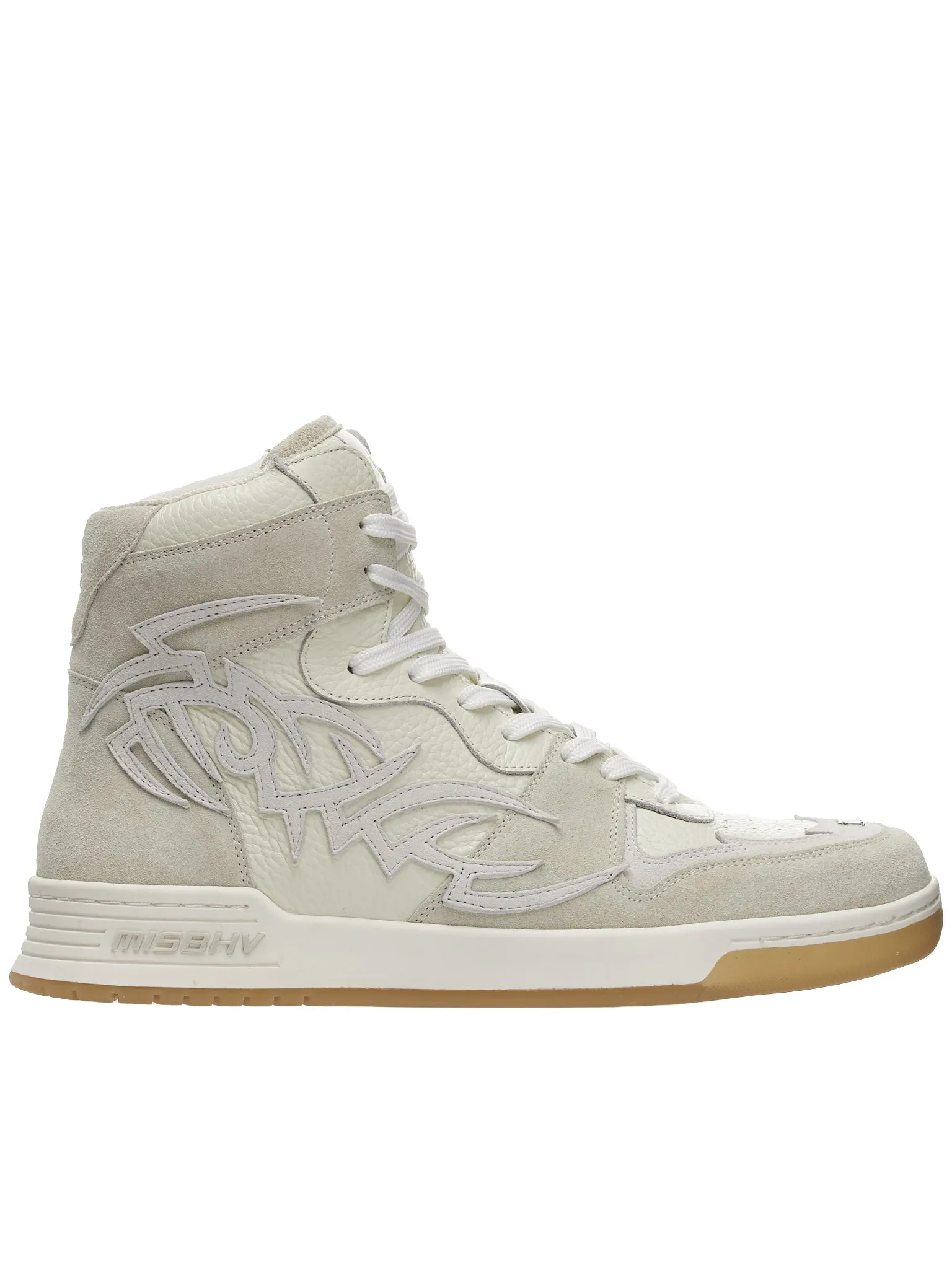 Suede High Top Sneakers (022BW410-OFF-WHITE) sold by lorenzo