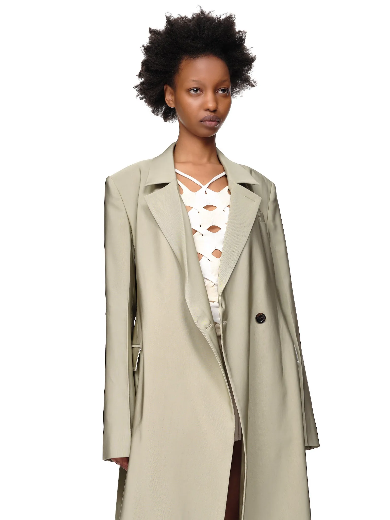 Duster Length Coat (PD-645-WOVI001-SAGE) sold by lorenzo product image thumbnail 4