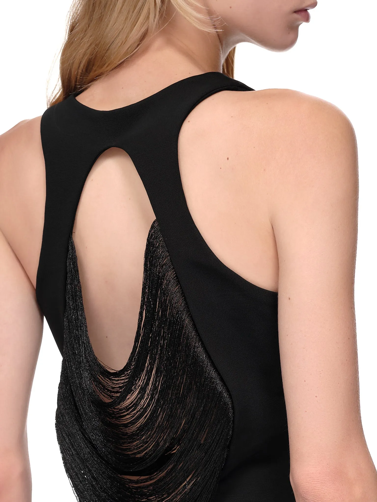 Fall Fringe Dress (DR05-KN01-999-BLACK) sold by lorenzo product image thumbnail 5