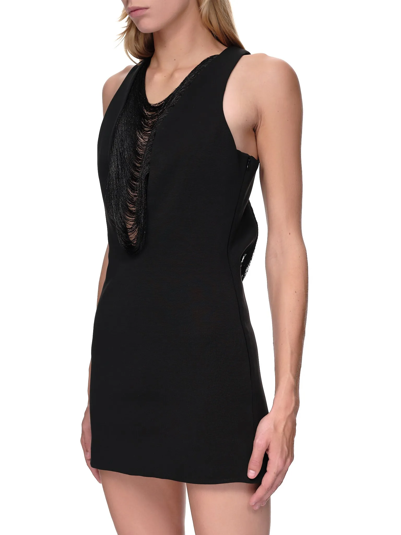 Fall Fringe Dress (DR05-KN01-999-BLACK) sold by lorenzo product image thumbnail 2