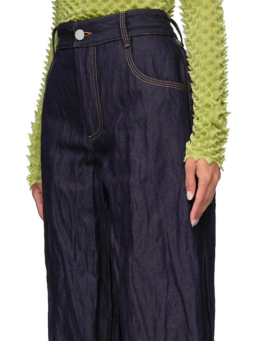 Wide Leg Jeans (696629V1VA0-3399-INDIGO) sold by lorenzo product image thumbnail 4