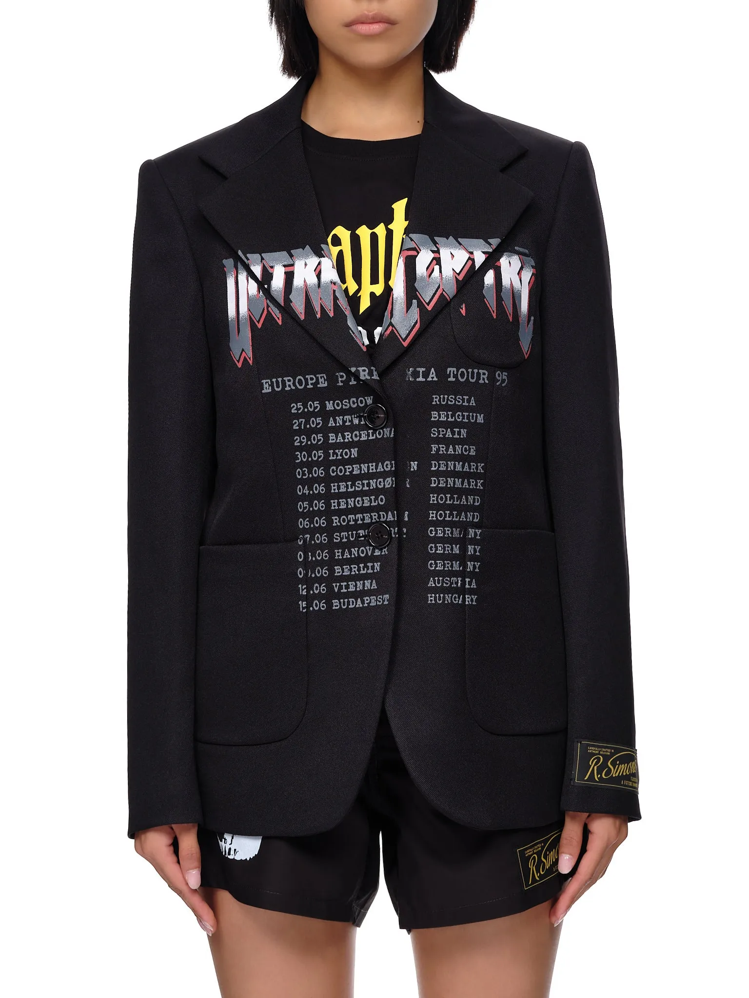 Black Oversized Graphic 'Ultrasceptre' Blazer (221-W500C-30001-0099-BLACK) sold by lorenzo