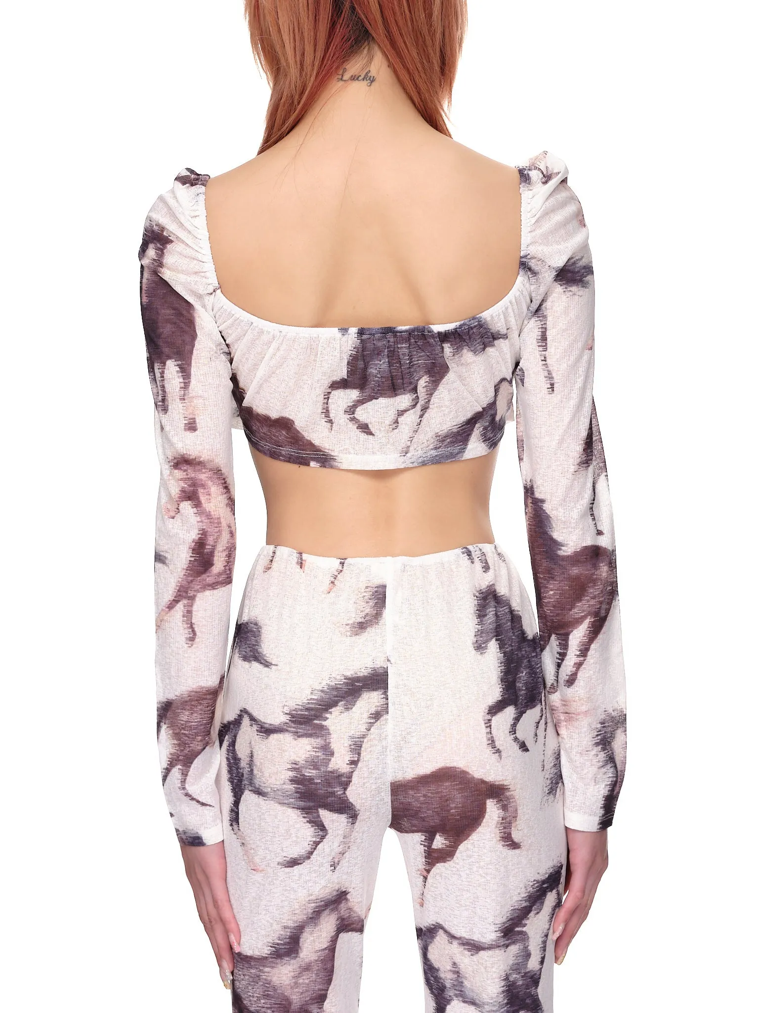 Horse Print Draped Top (00T05-HORSE-PRINTS) sold by lorenzo product image thumbnail 3