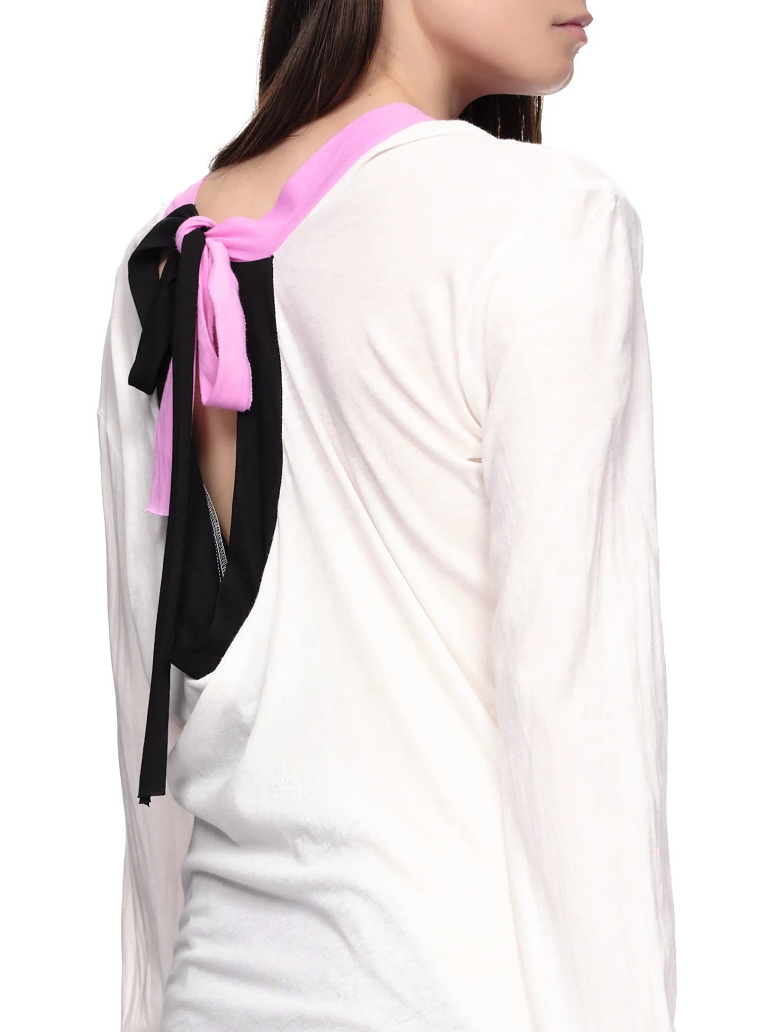 Scoop Neck Maxi Dress (D04-WHITE-PINK) sold by lorenzo product image thumbnail 5