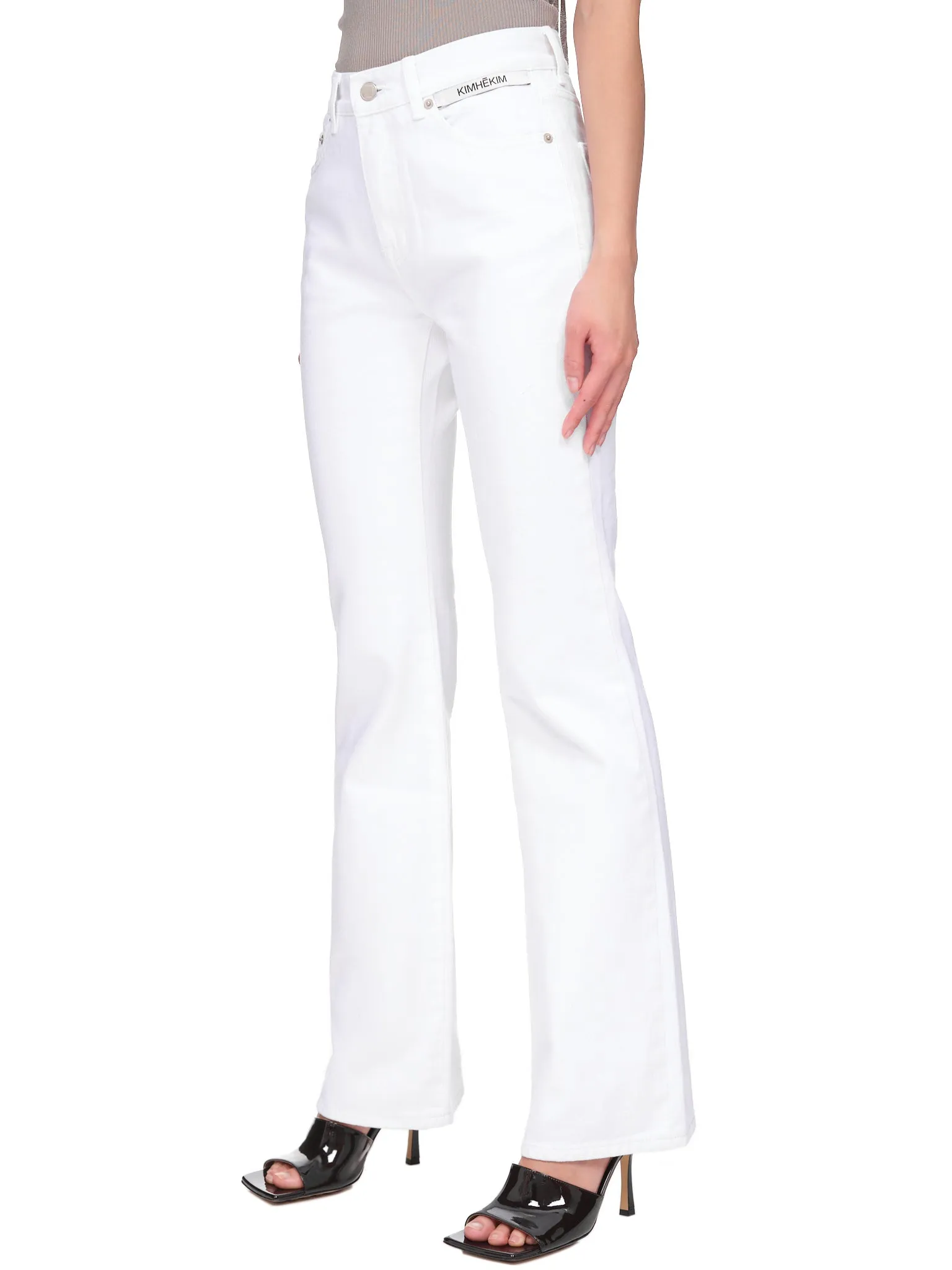 Flared Jeans (JN063-FLARED-WHITE) sold by lorenzo product image thumbnail 2