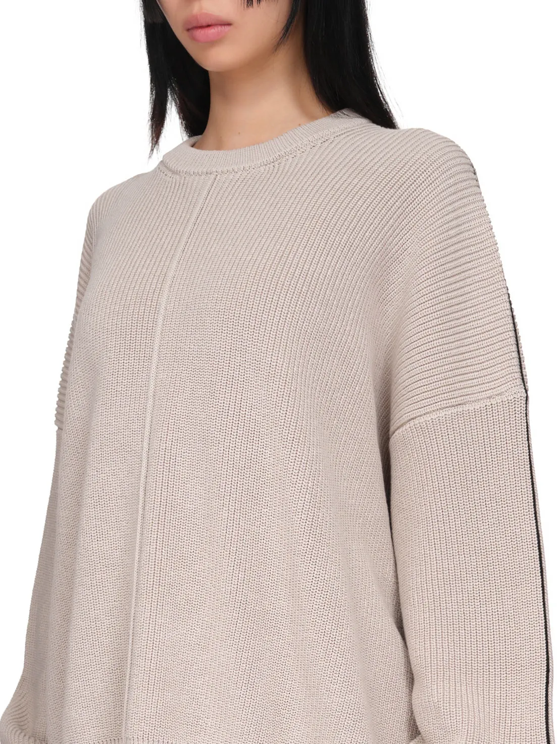 Cutout Crew Neck Sweater (PD-792-WHL-YCO003-LATTE) sold by lorenzo product image thumbnail 4