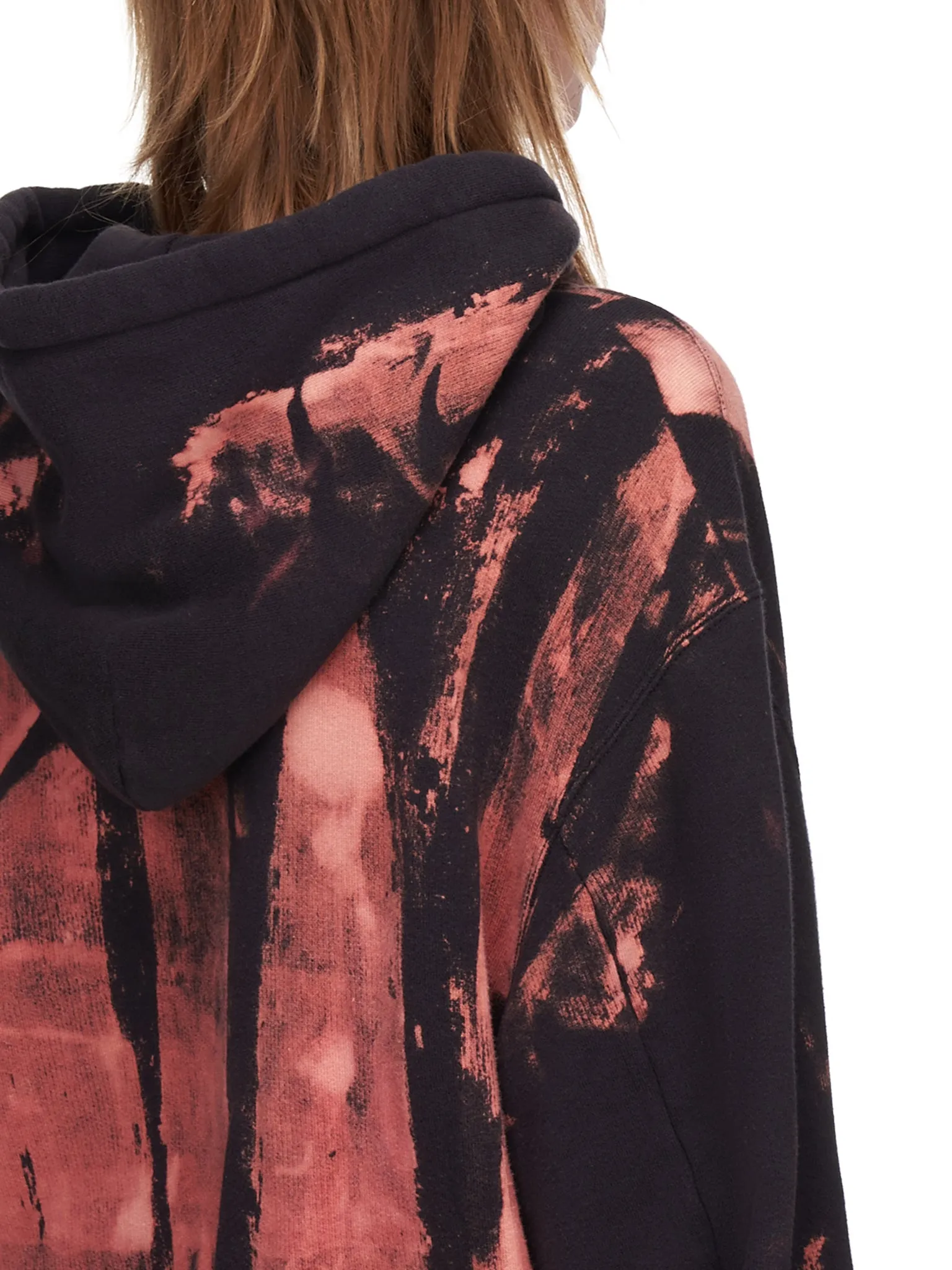 Clash Cropped Hoodie (R13W3622-BLEACHED-BLACK) sold by lorenzo product image thumbnail 5