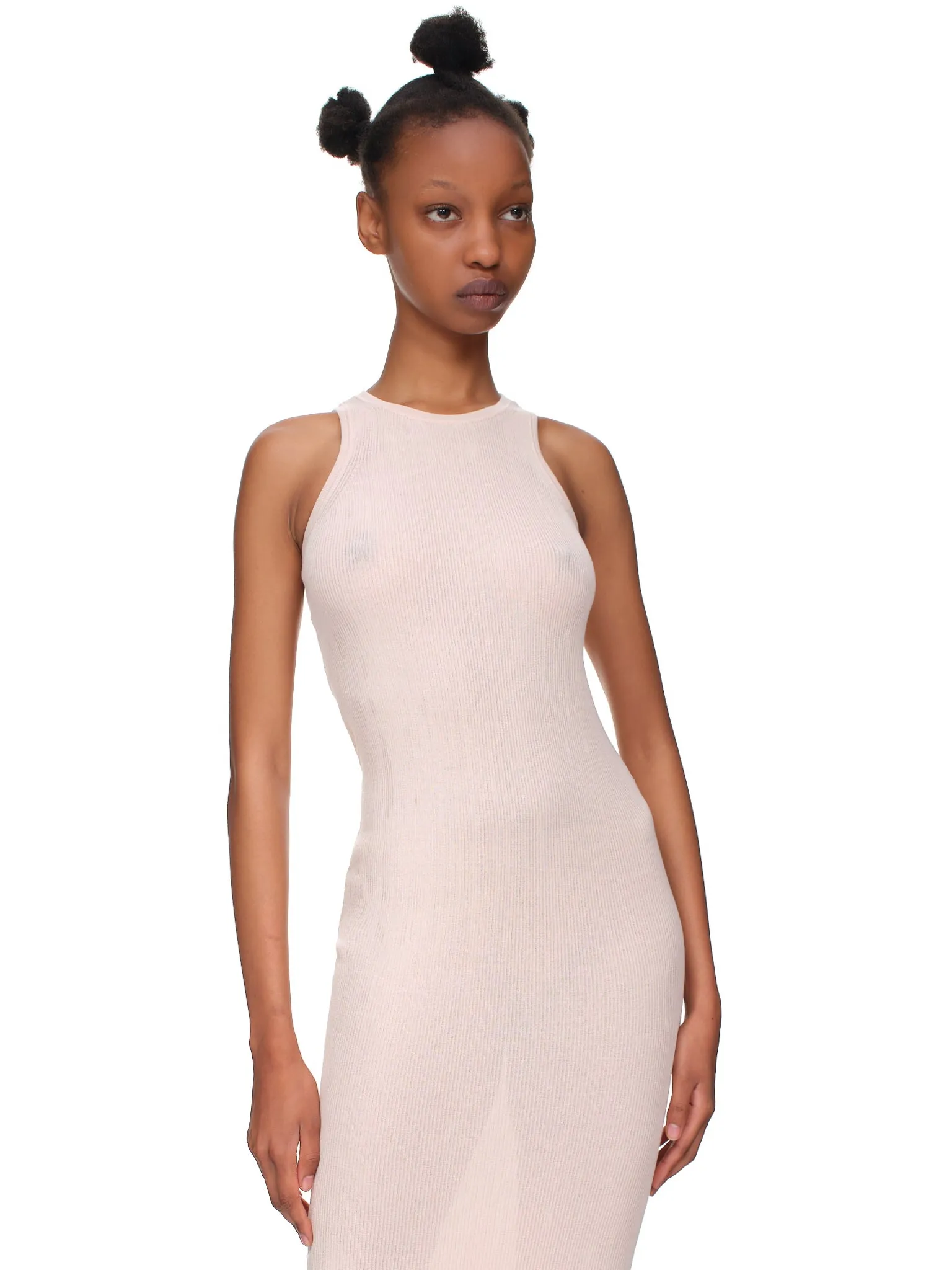 Ribbed Bodycon Dress (22EMRO016ML0498-U1655-PINK) sold by lorenzo product image thumbnail 4