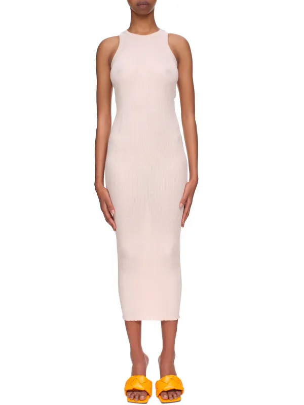 Ribbed Bodycon Dress (22EMRO016ML0498-U1655-PINK) sold by lorenzo