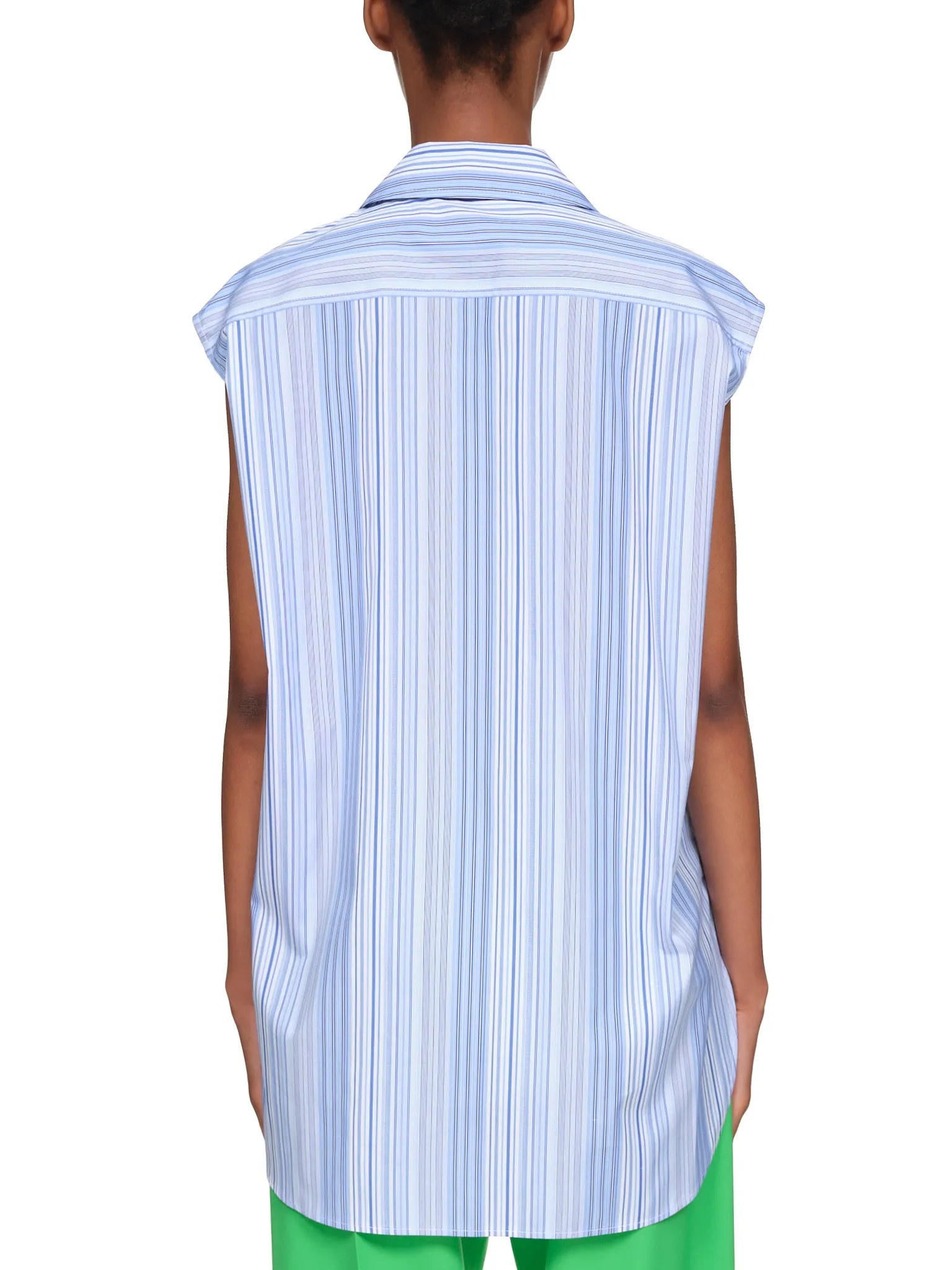 Sleeveless Criss-Cross Blouse (22ECTO037CO0991-M4149-BLUE) sold by lorenzo product image thumbnail 3