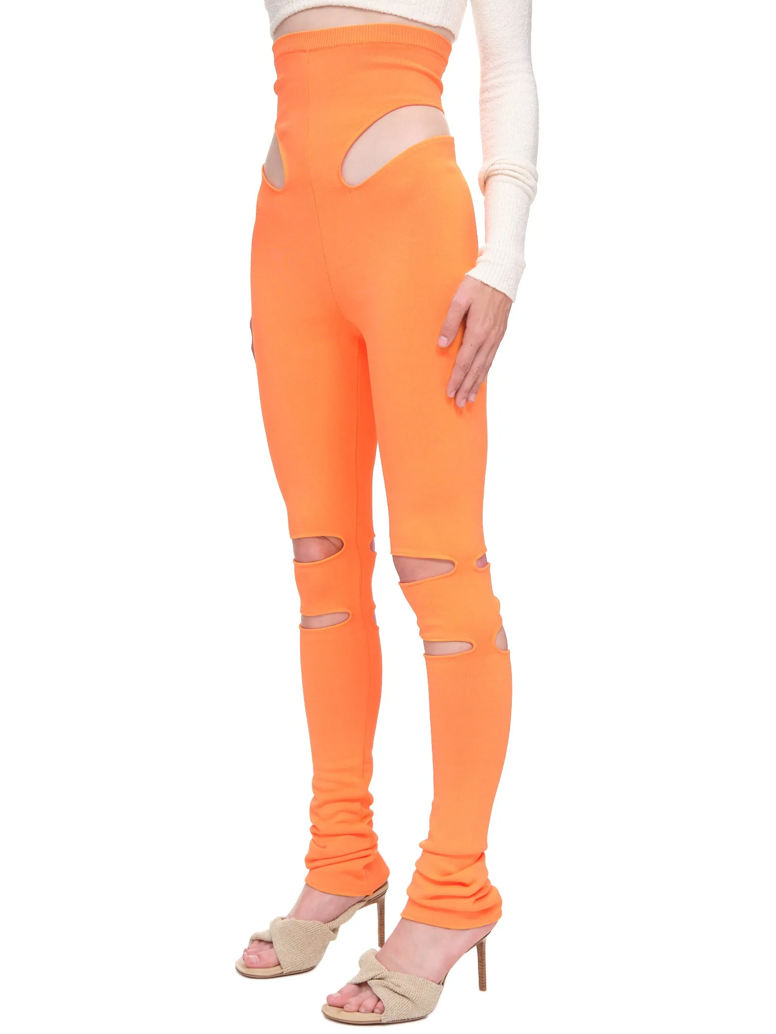Knit Cutout Leggings (TR06-KN-F-MANDARIN) sold by lorenzo product image thumbnail 2