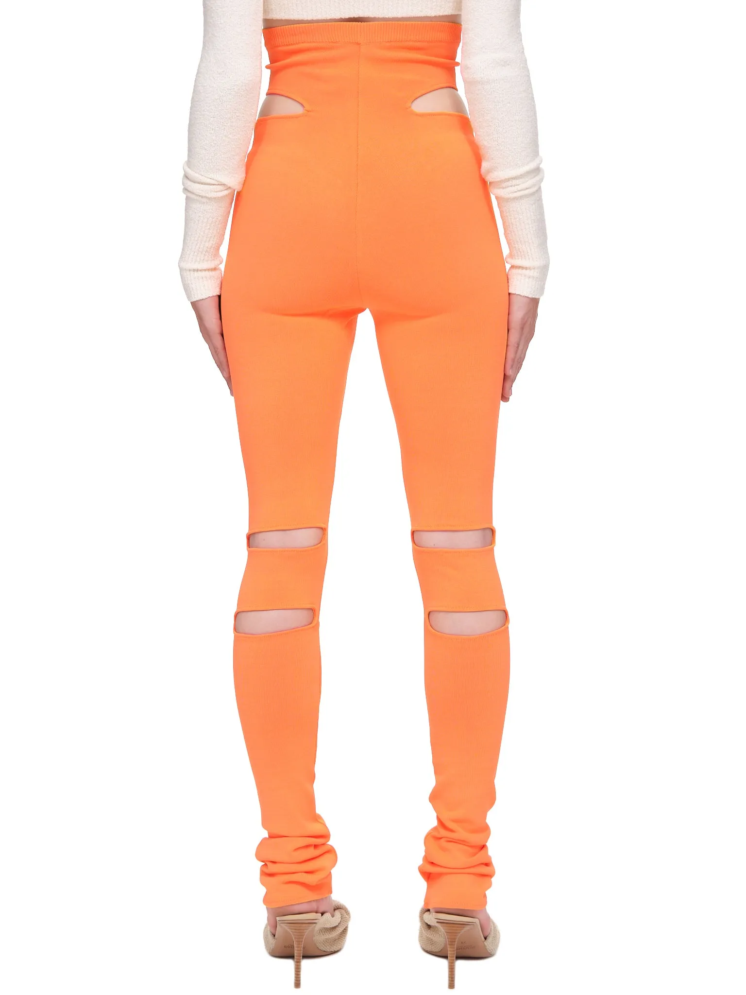 Knit Cutout Leggings (TR06-KN-F-MANDARIN) sold by lorenzo product image thumbnail 3