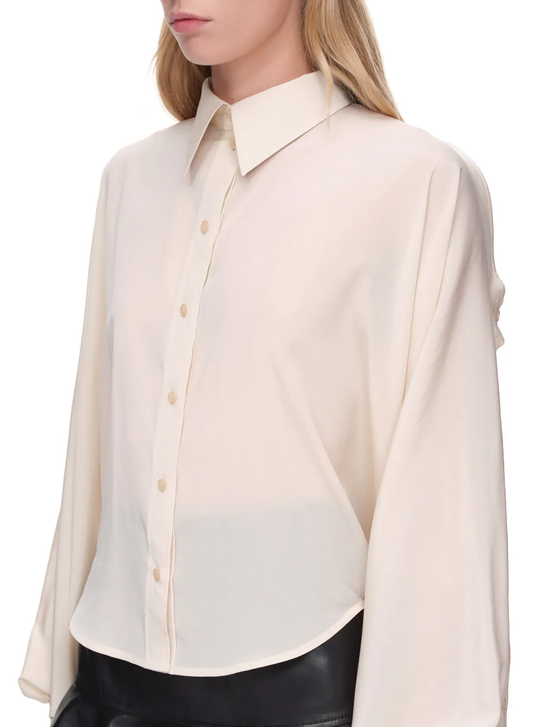 Cut-Out Blouse (WB05-BOTETI-WHITE) sold by lorenzo product image thumbnail 4
