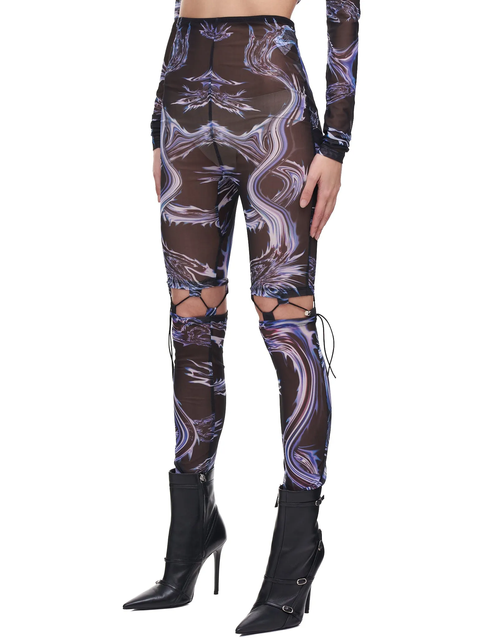 Mesh Cutout Leggings (45-MIRAGE-BLACK) sold by lorenzo product image thumbnail 2
