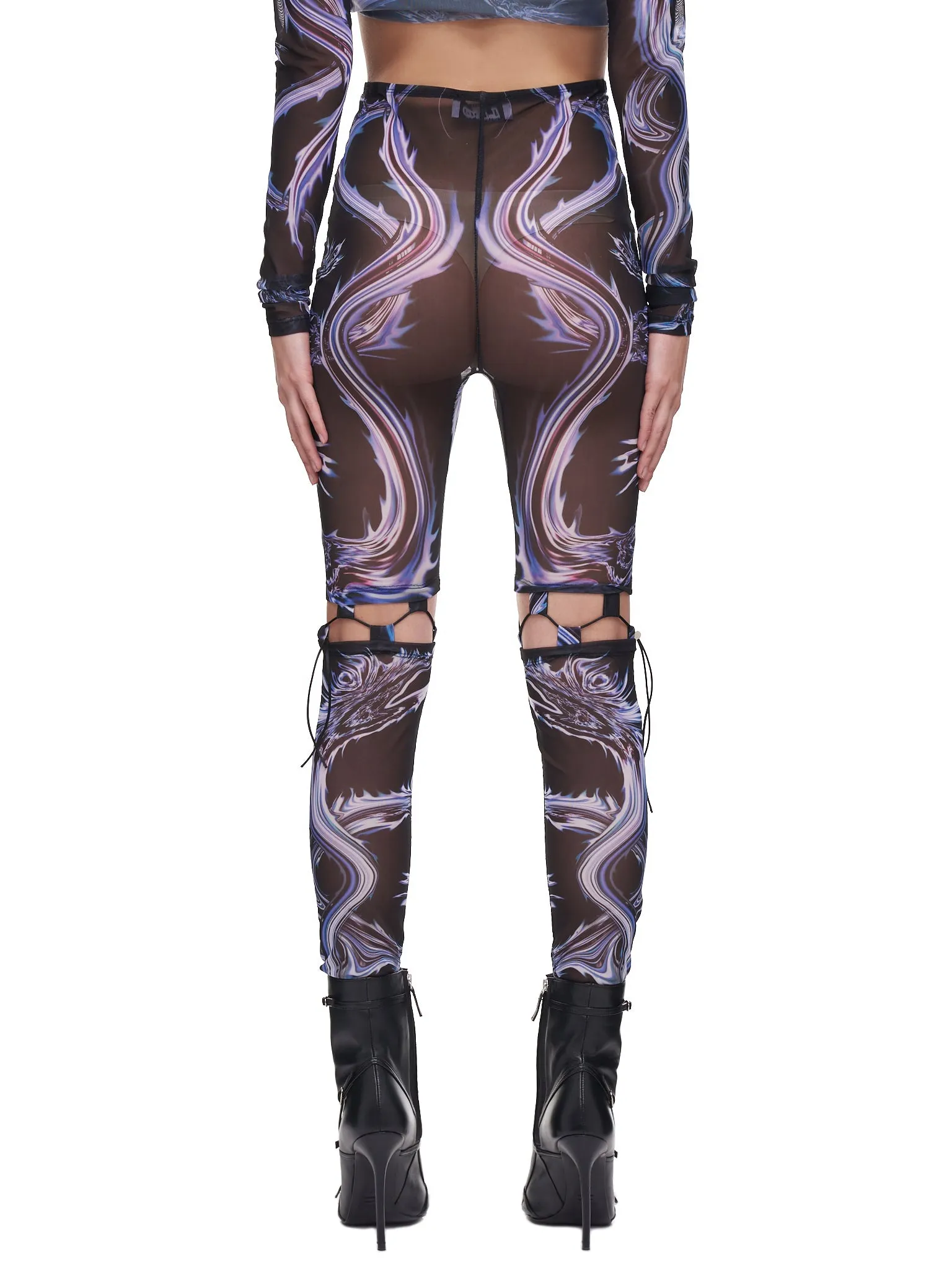 Mesh Cutout Leggings (45-MIRAGE-BLACK) sold by lorenzo product image thumbnail 3