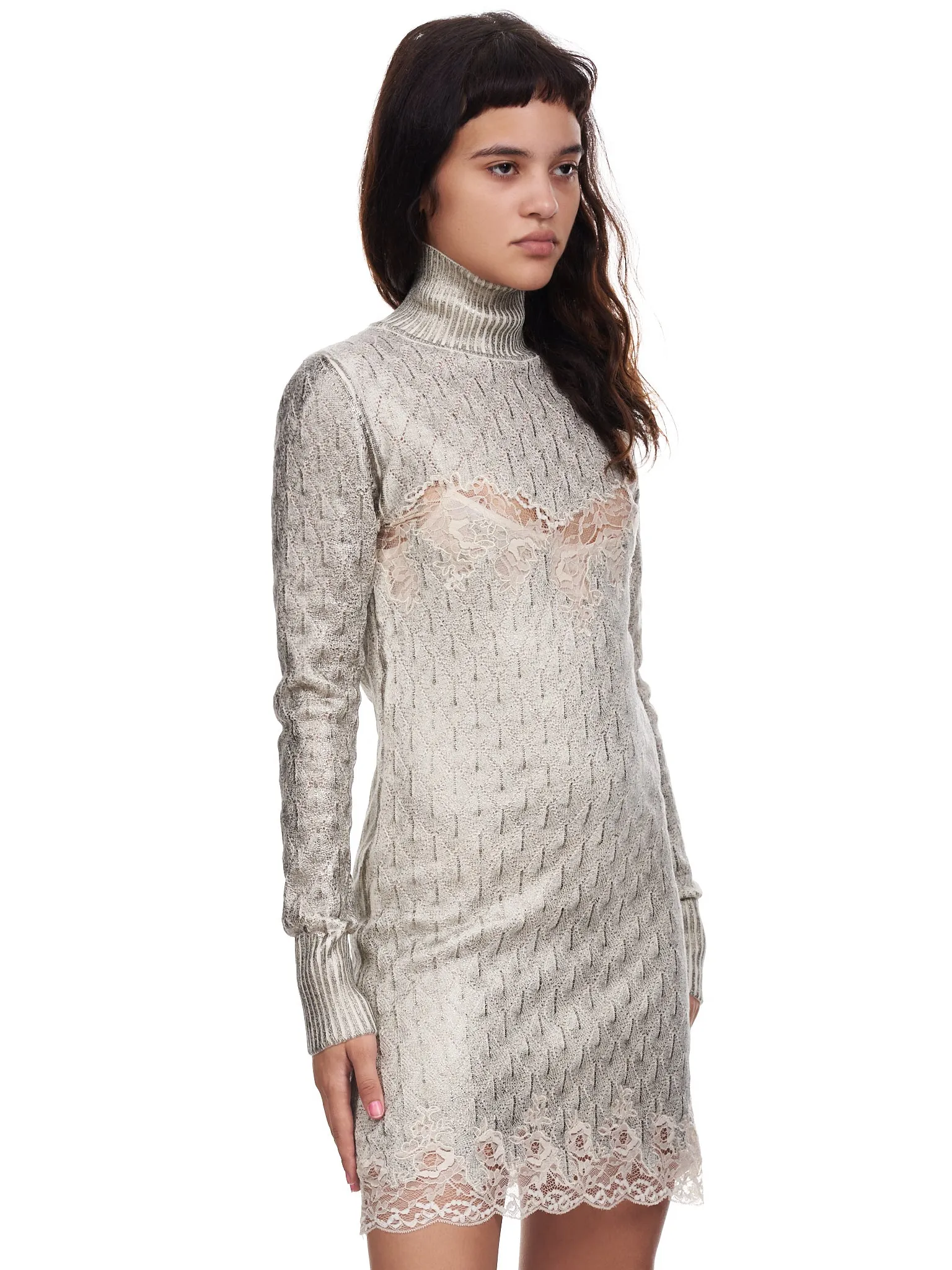 Turtleneck Dress (2A082A-168-IVORY) sold by lorenzo product image thumbnail 4