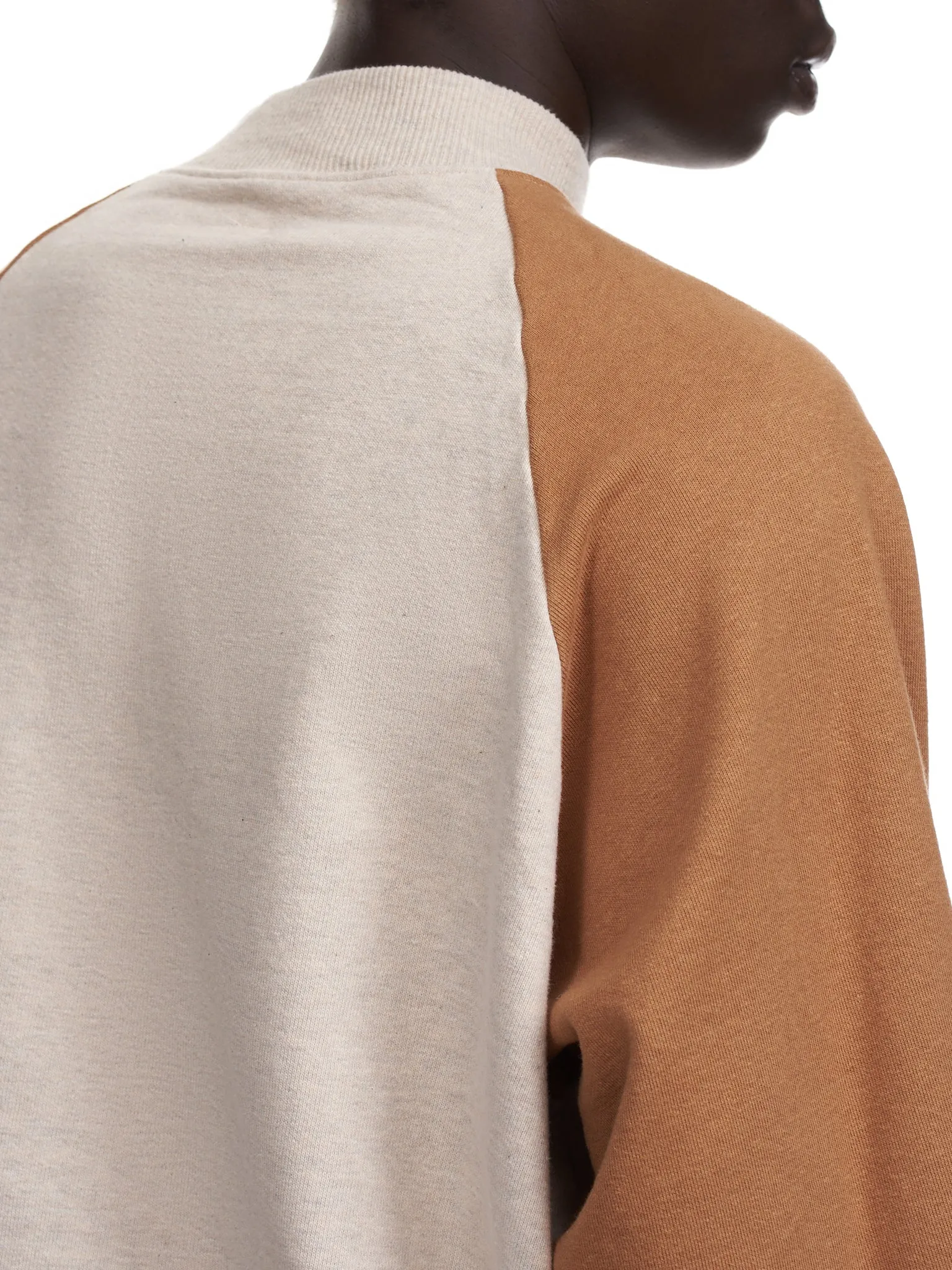 Raglan Sleeve High Neck Sweatshirt (K2109LC032-ECRU-GOLD) sold by lorenzo product image thumbnail 5