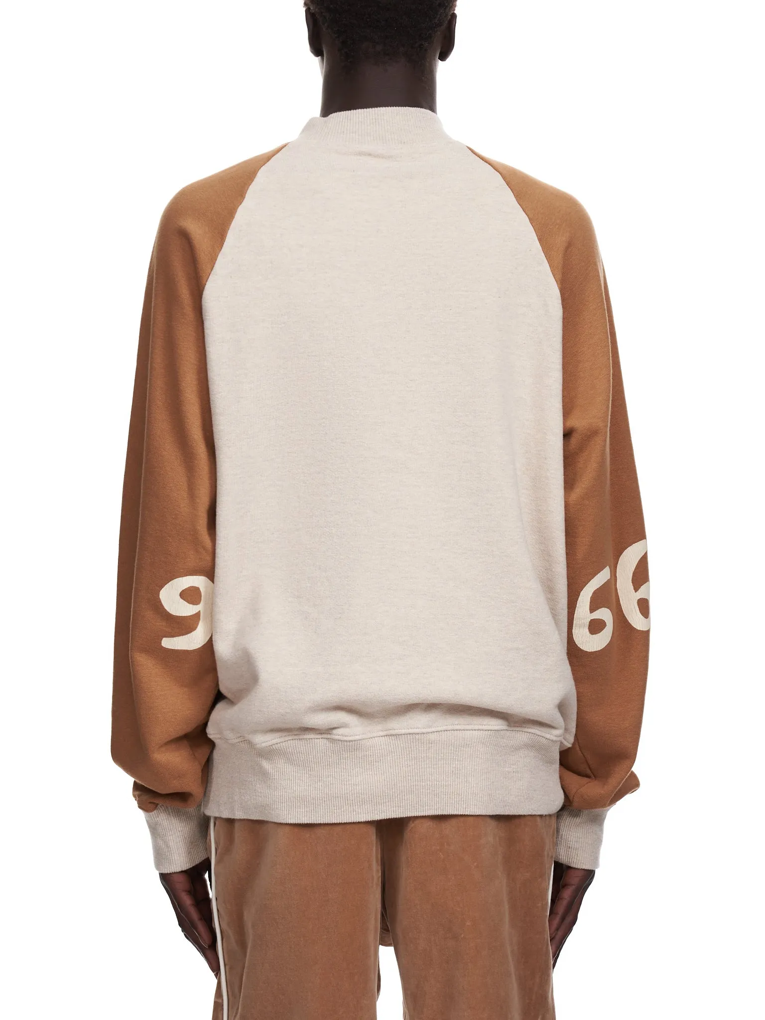 Raglan Sleeve High Neck Sweatshirt (K2109LC032-ECRU-GOLD) sold by lorenzo product image thumbnail 3