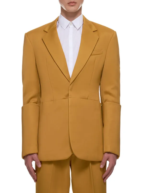 Padded Suit Jacket (003-02-YELLOW) sold by lorenzo