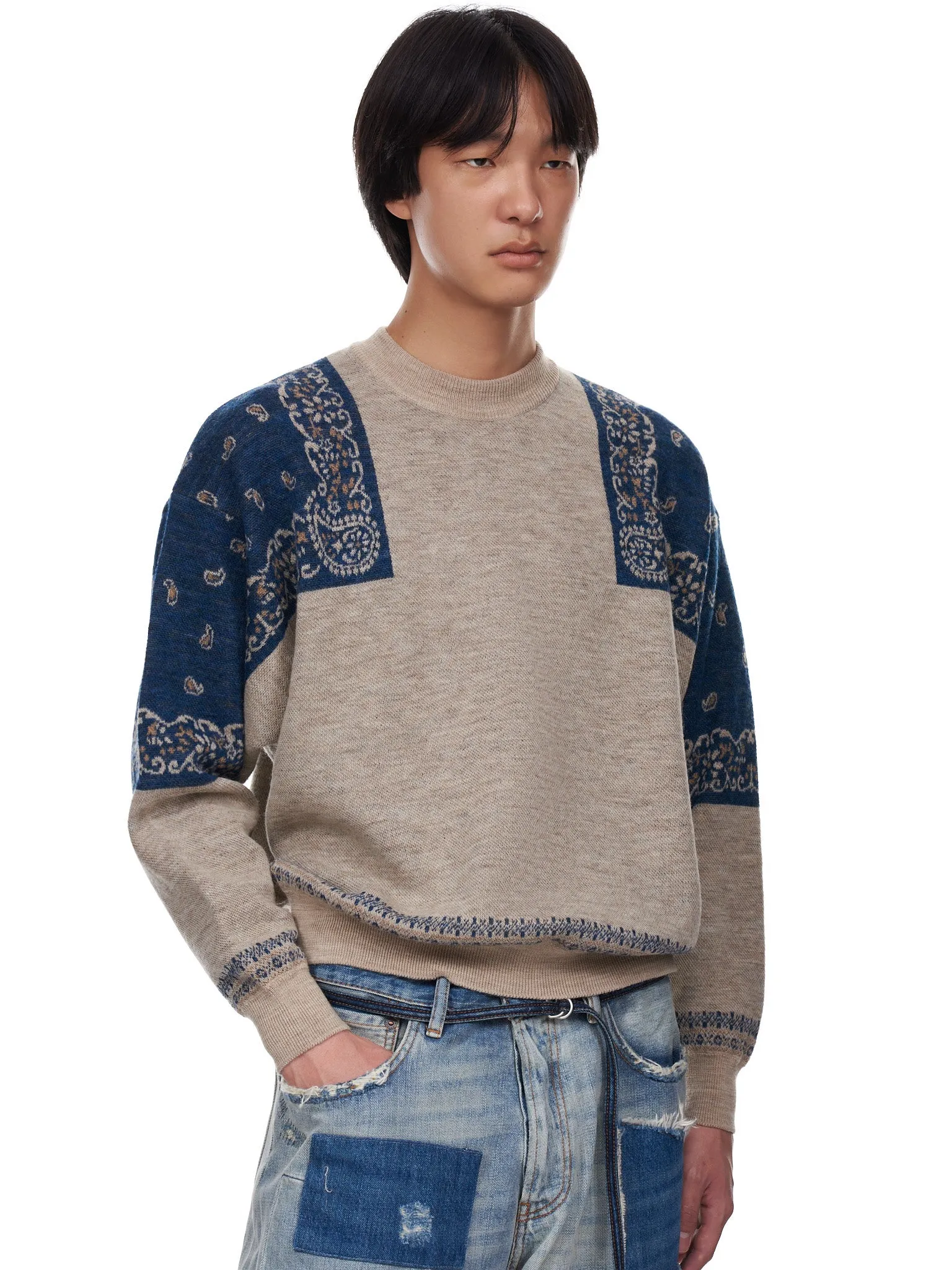 Bandana Sweater (K2109KN027-NAVY) sold by lorenzo product image thumbnail 4