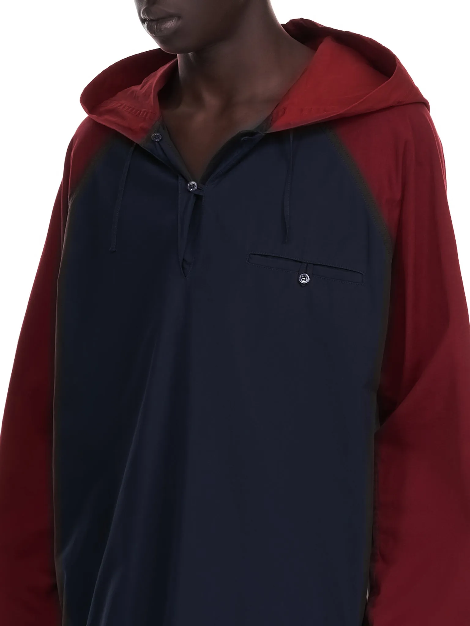 Colorblock Cotton Parka (CUMU0228QS-TCY67-BLUE-RED-LILA) sold by lorenzo product image thumbnail 4