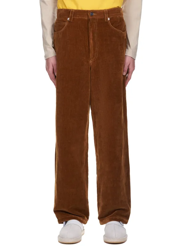 Le Pantalon Velours (216PA004-1110-BROWN) sold by lorenzo