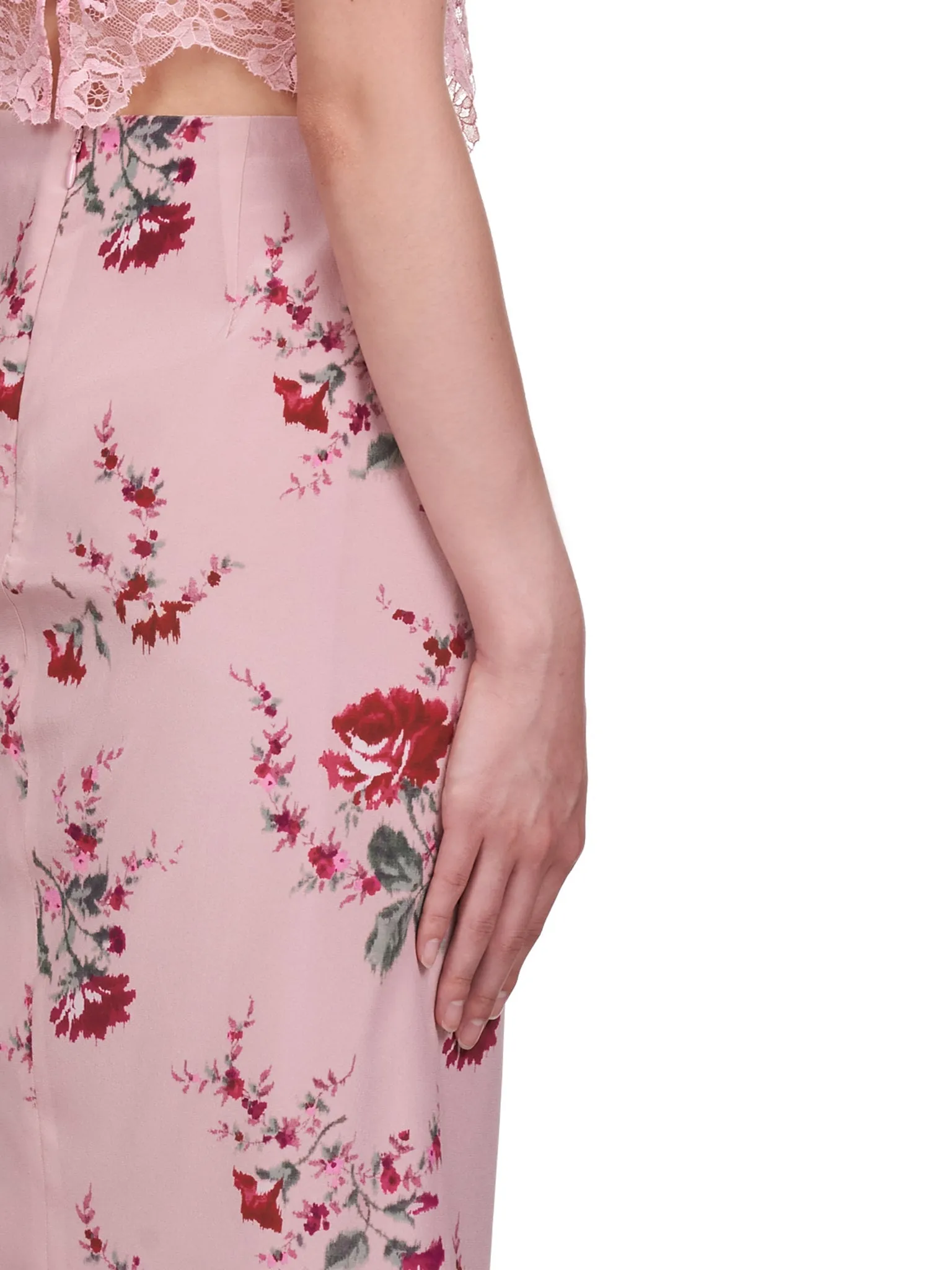Rose De Chine Print Skirt (2G027A-146-PINK) sold by lorenzo product image thumbnail 5