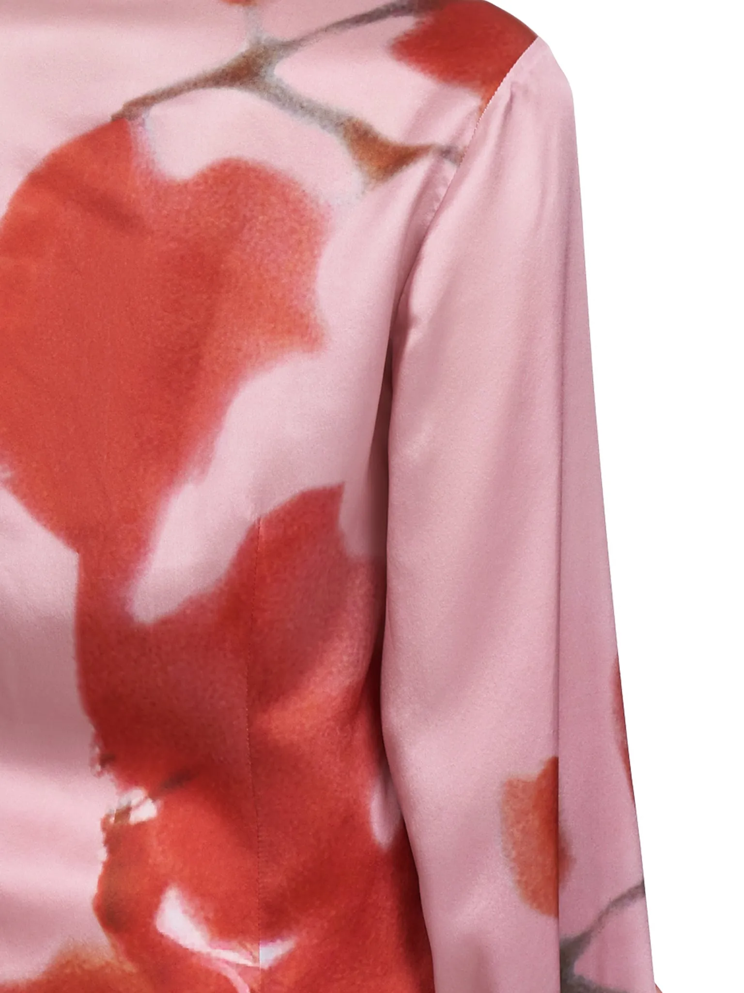 Silk Rose Print Shirt (2C03A-146-PINK) sold by lorenzo product image thumbnail 5