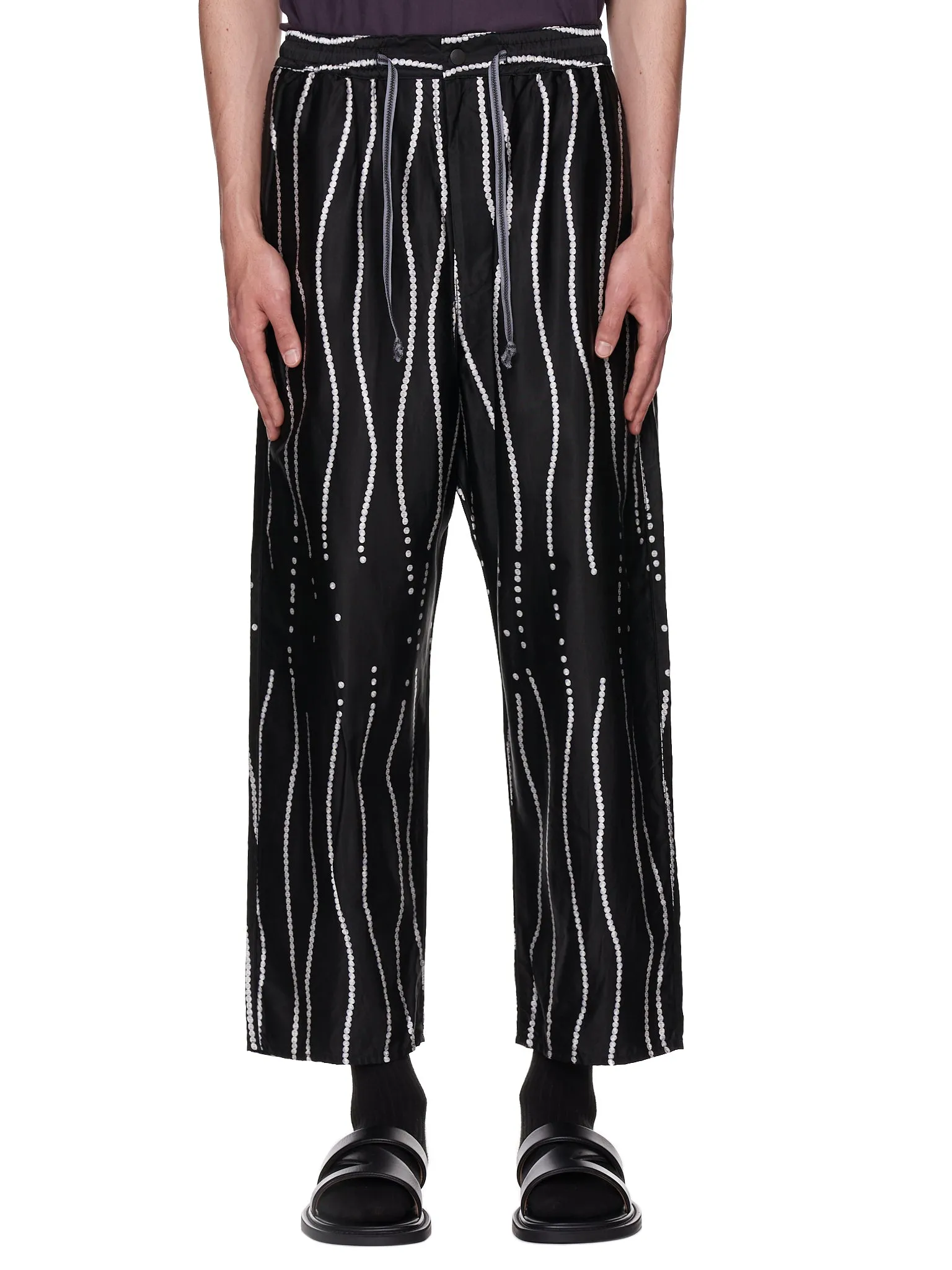 Staggered Pearl Easy Trousers (K2105LP136-BLACK) sold by lorenzo