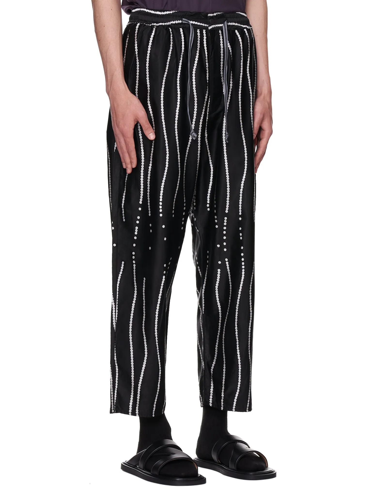 Staggered Pearl Easy Trousers (K2105LP136-BLACK) sold by lorenzo product image thumbnail 2